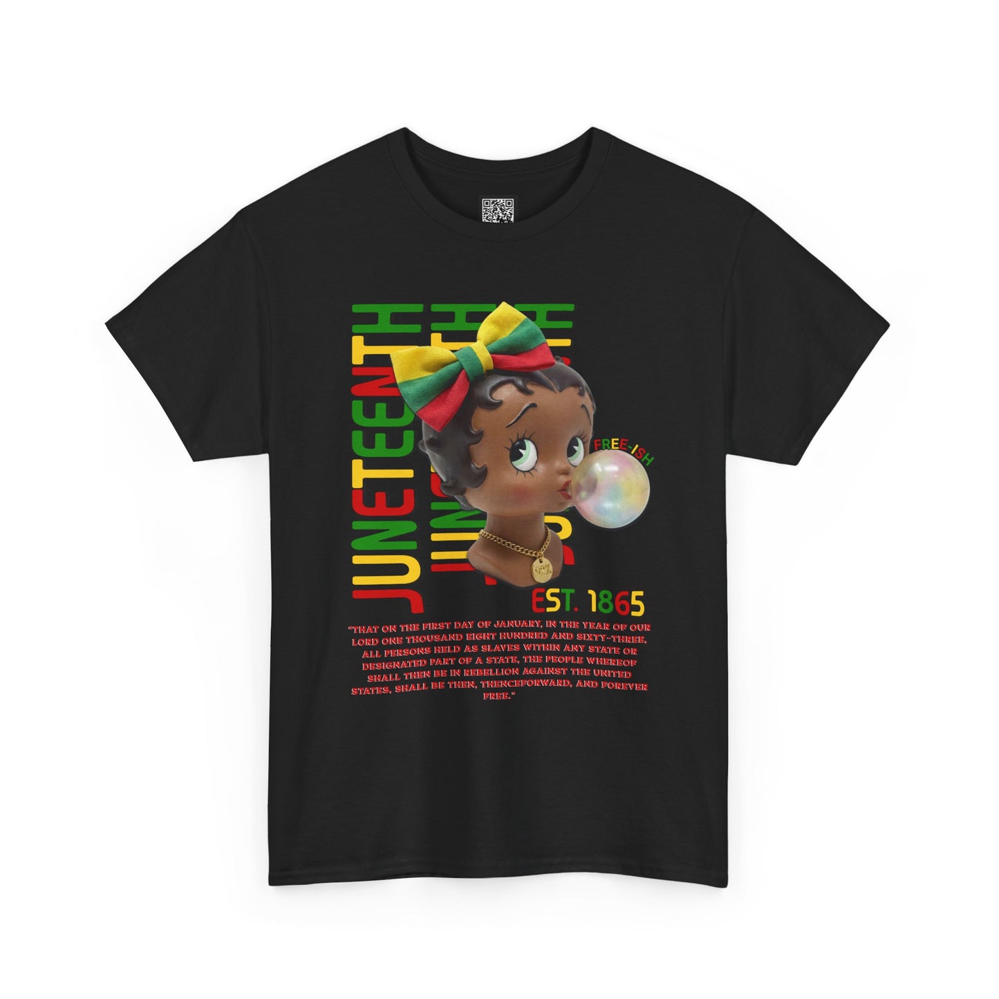 Juneteenth Betty Boop Graphic Tee — "Juneteenth Est. 1865" Celebration T-Shirt