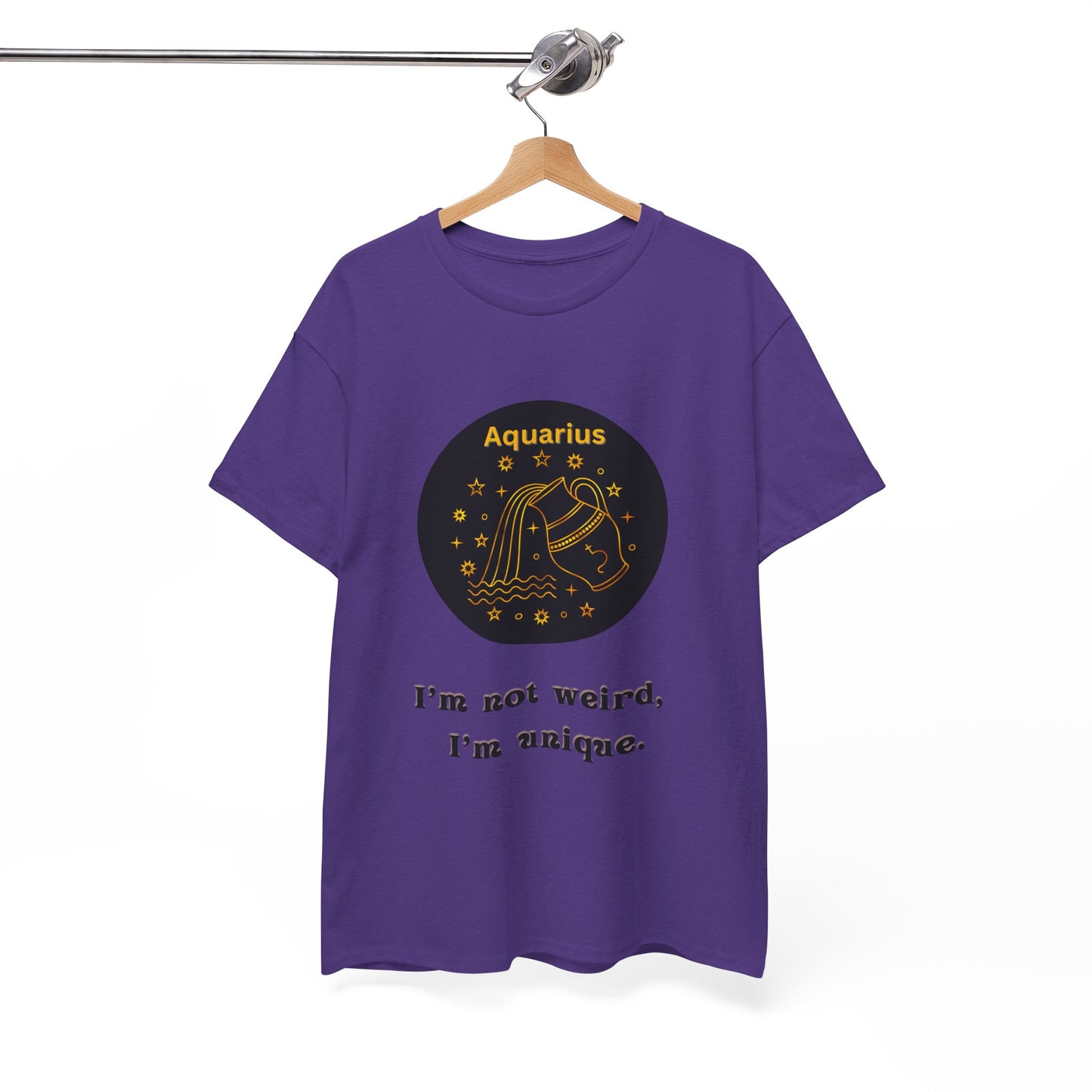 Aquarius T-Shirt, Aquarius Horoscope Gifts, Birth Month Gifts, Zodiac Sign T-Shirt Gifts, Astrology T-Shirt, Unisex Heavy Cotton Tee