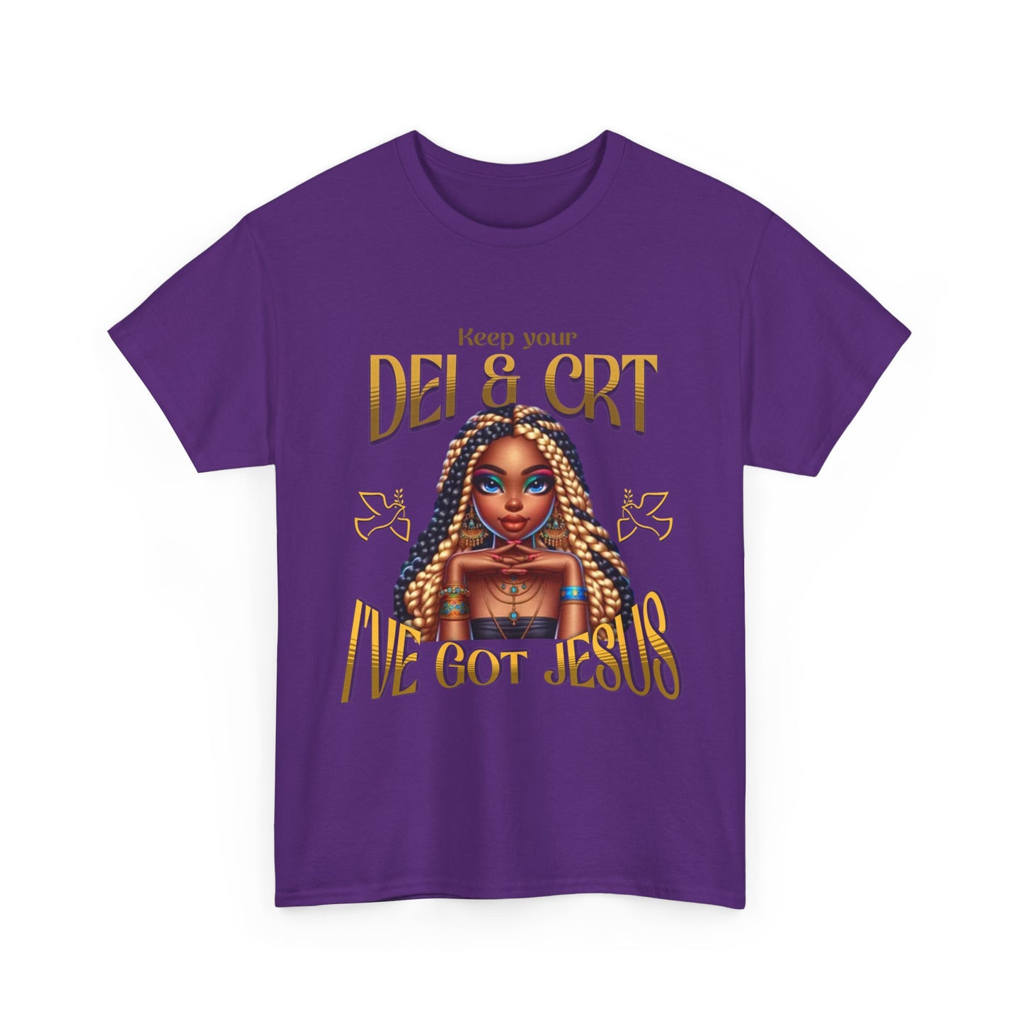 Faith Over Everything Shirt, Keep Your DEI & CRT, I've Got Jesus T-Shirt, Women Empowerment Shirt, Black Girl Magic T-Shirt, Melanin Shirt for Women