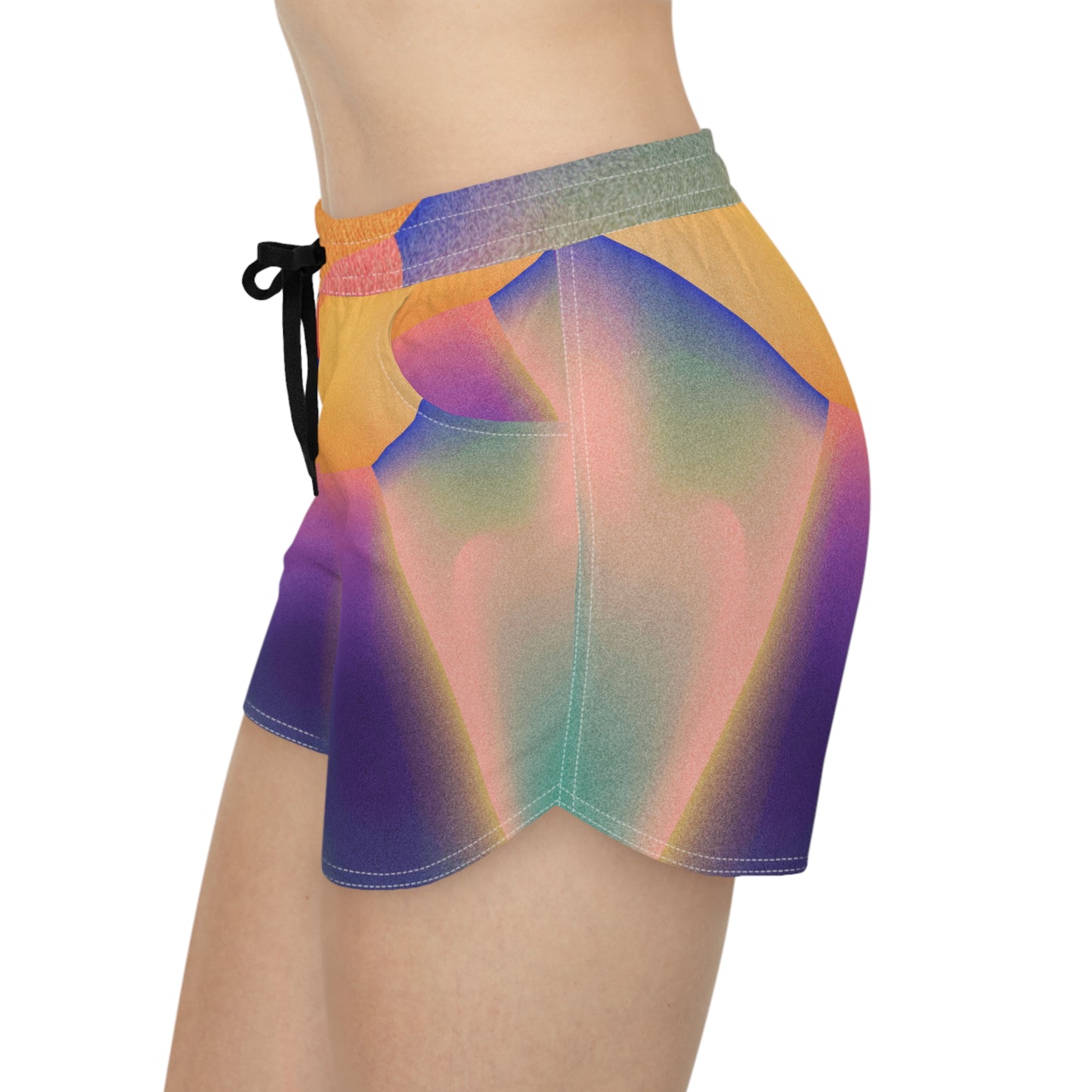Vibrant Geometric Pattern Women's Casual Shorts - Perfect for Summer Fun! One-of-a-Kind Print, Matching Tank Top Sold Separately