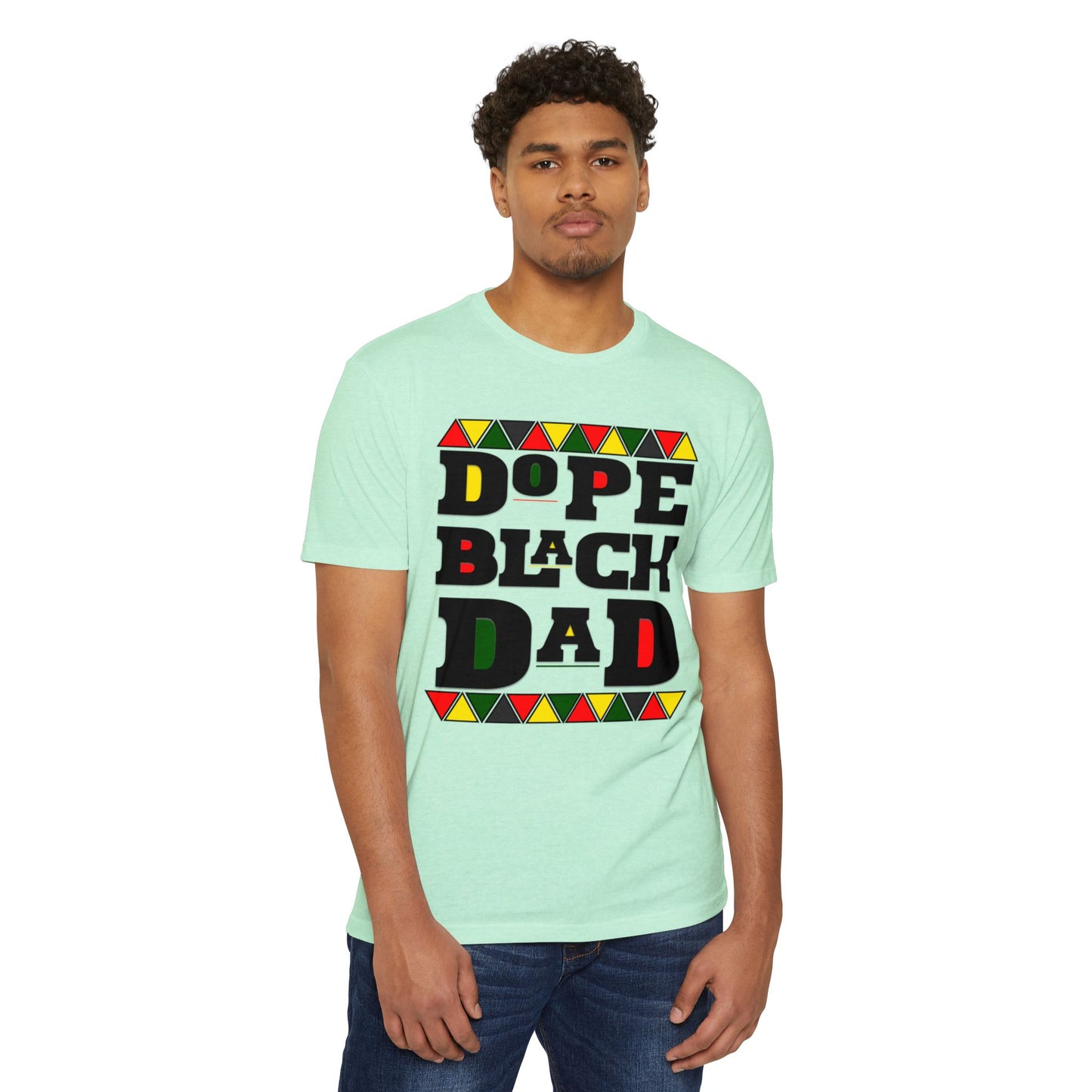 Dope Black Dad T-Shirt, Unisex Jersey Tee for Father's Day, Gift for Dads, Family Reunion Shirt, Cool Black Dad Apparel