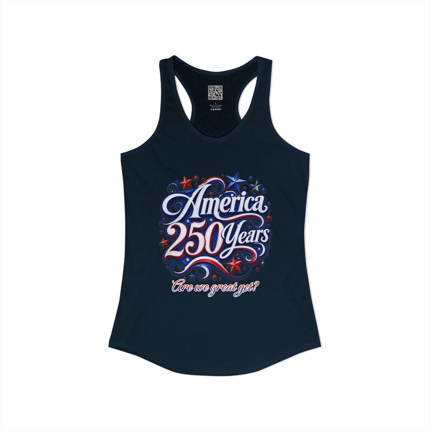 Women's America 250 Year's Racerback Tank 4th of July T-Shirt