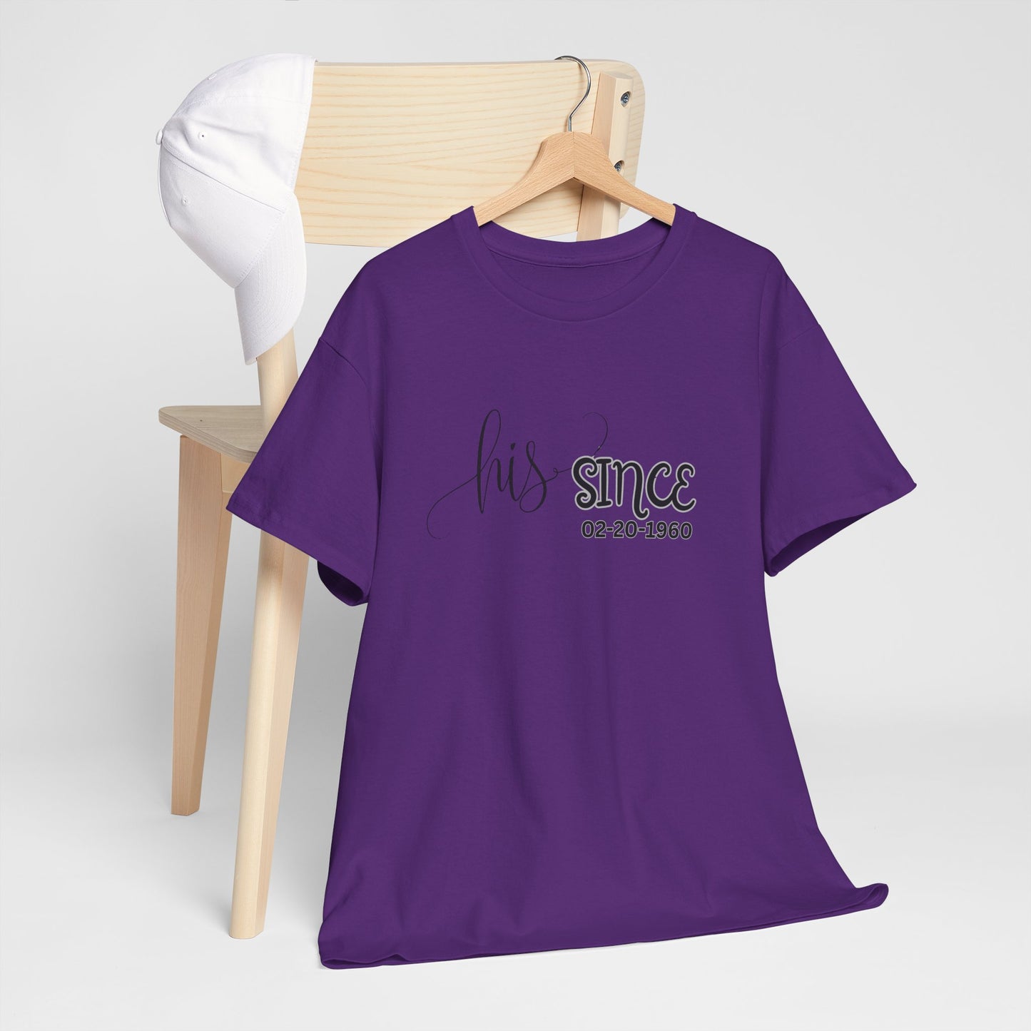 Personalized His and Hers Valentine T-Shirts, Custom Valentine T-Shirts, Unisex Valentine T-Shirts, T-Shirts for Couples, (Hers Solid Separately)