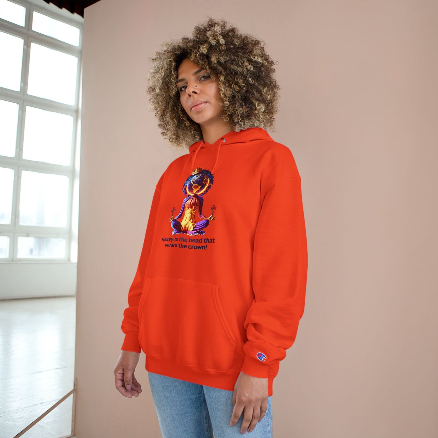 "Heavy is the Head" Champion Hoodie for Women, Inspirational Hoodie for Women, Women Empowerment Hoodies for Women