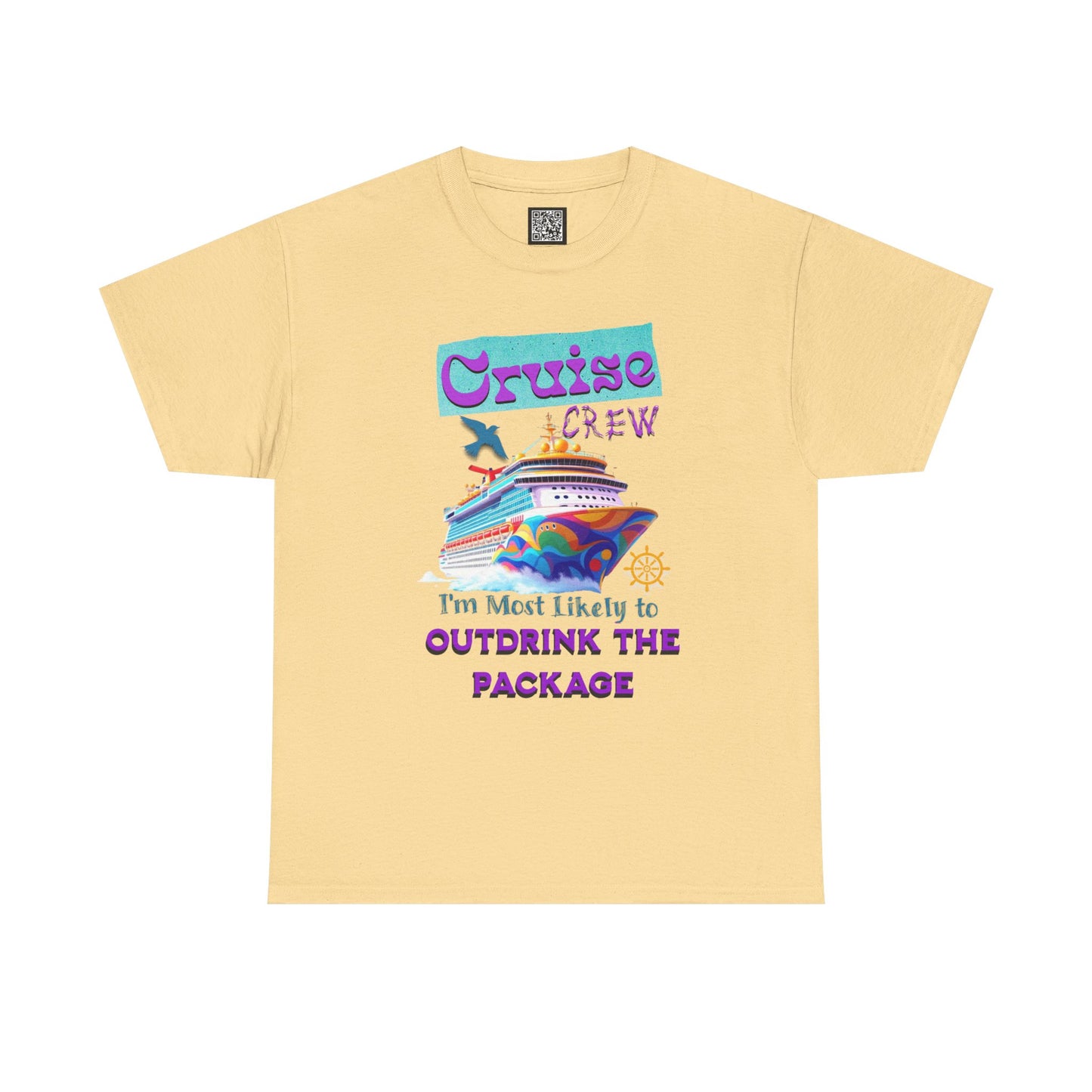Cruise Crew Outdrink Package Tee | Fun Vacation T-Shirt | Perfect for Summer, Group Trips, Gifts, Drink Package T-Shirt for Cruise