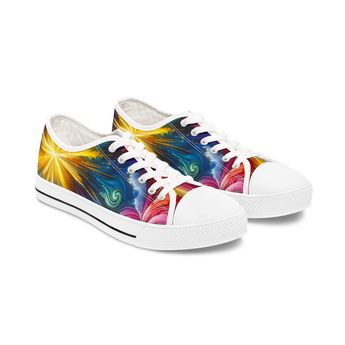 Vibrant Women's Low Top Sneakers, Colorful Casual Shoes, Trendy Tennis Shoes, Graffiti Sneakers, Lightweight Fashion Footwear