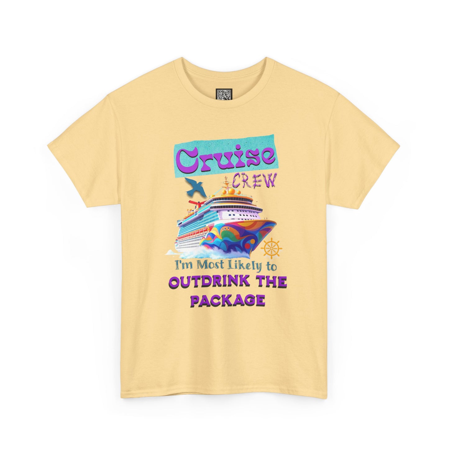 Cruise Crew Outdrink Package Tee | Fun Vacation T-Shirt | Perfect for Summer, Group Trips, Gifts, Drink Package T-Shirt for Cruise