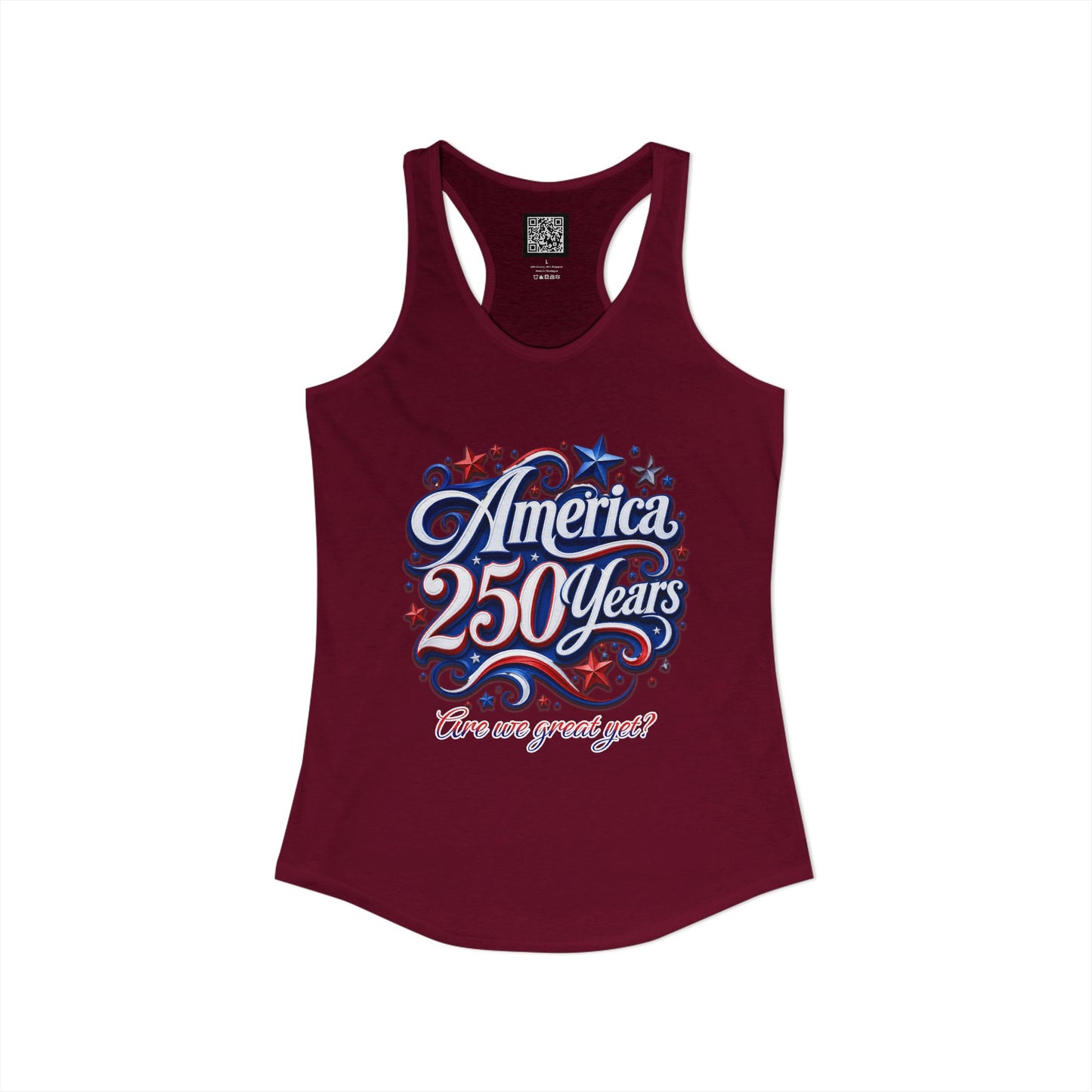 Women's America 250 Year's Racerback Tank 4th of July T-Shirt