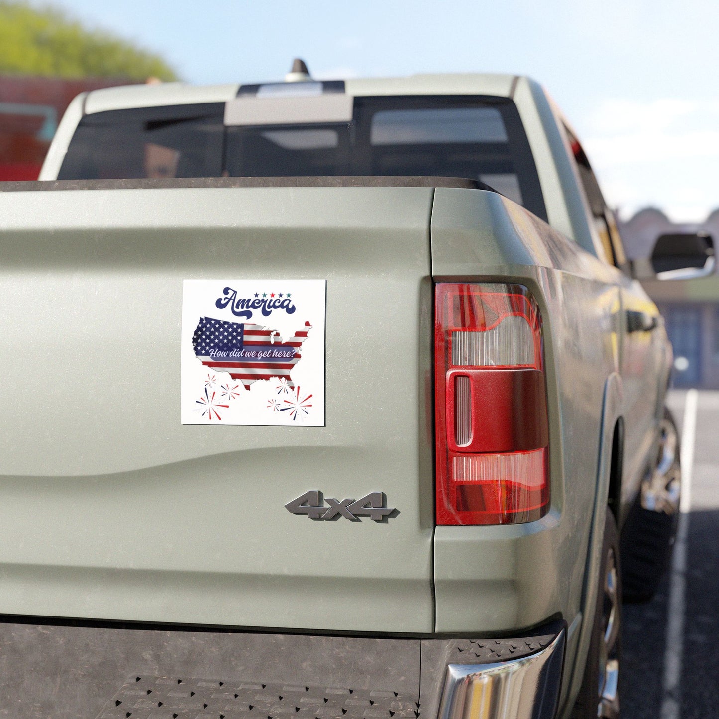 Patriotic USA Car Magnet - 'How Did We Get Here America?' Buckle Up America, Activism Car Decal,