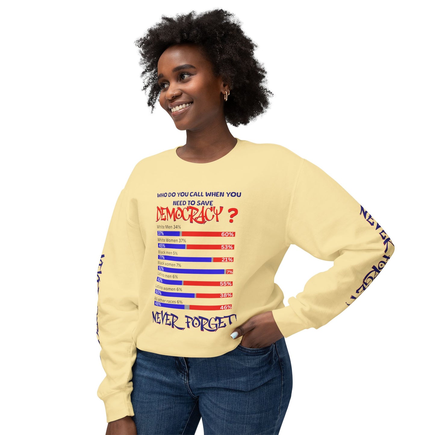92% Black Women Save Democracy, Contributions of Black Women, Black Women Empowerment, Black Melanin T-Shirts for Women