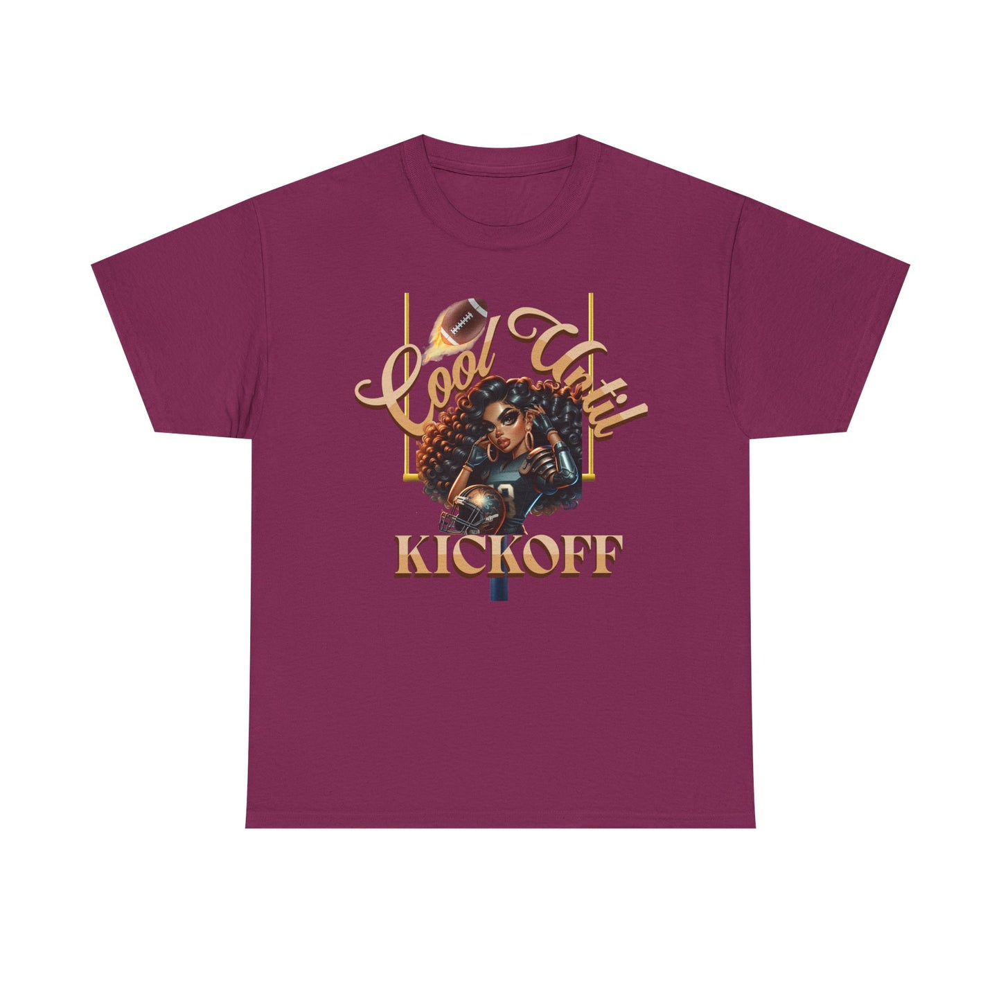 Cool Vibes Kickoff T-Shirt, Game Day Tee, Chic Football Apparel, Football Girl Shirt, Woman Glam Football Shirt, Cute Football Tees, Football Shirts