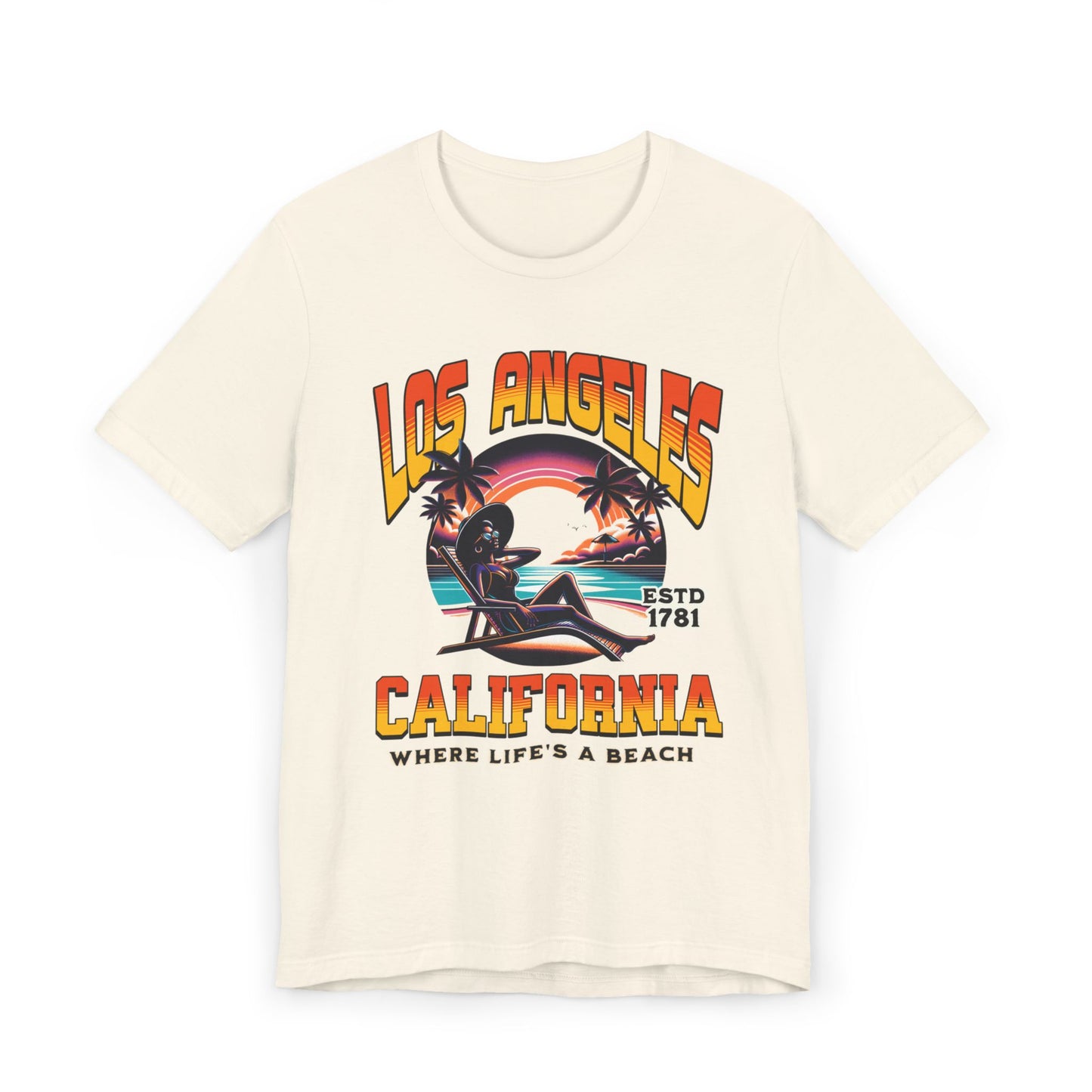 Los Angeles Vibes – “Where Life’s a Beach” Tee, Los Angeles Style Clothing, Beach Style T-Shirt, Rep Your City Los Angeles