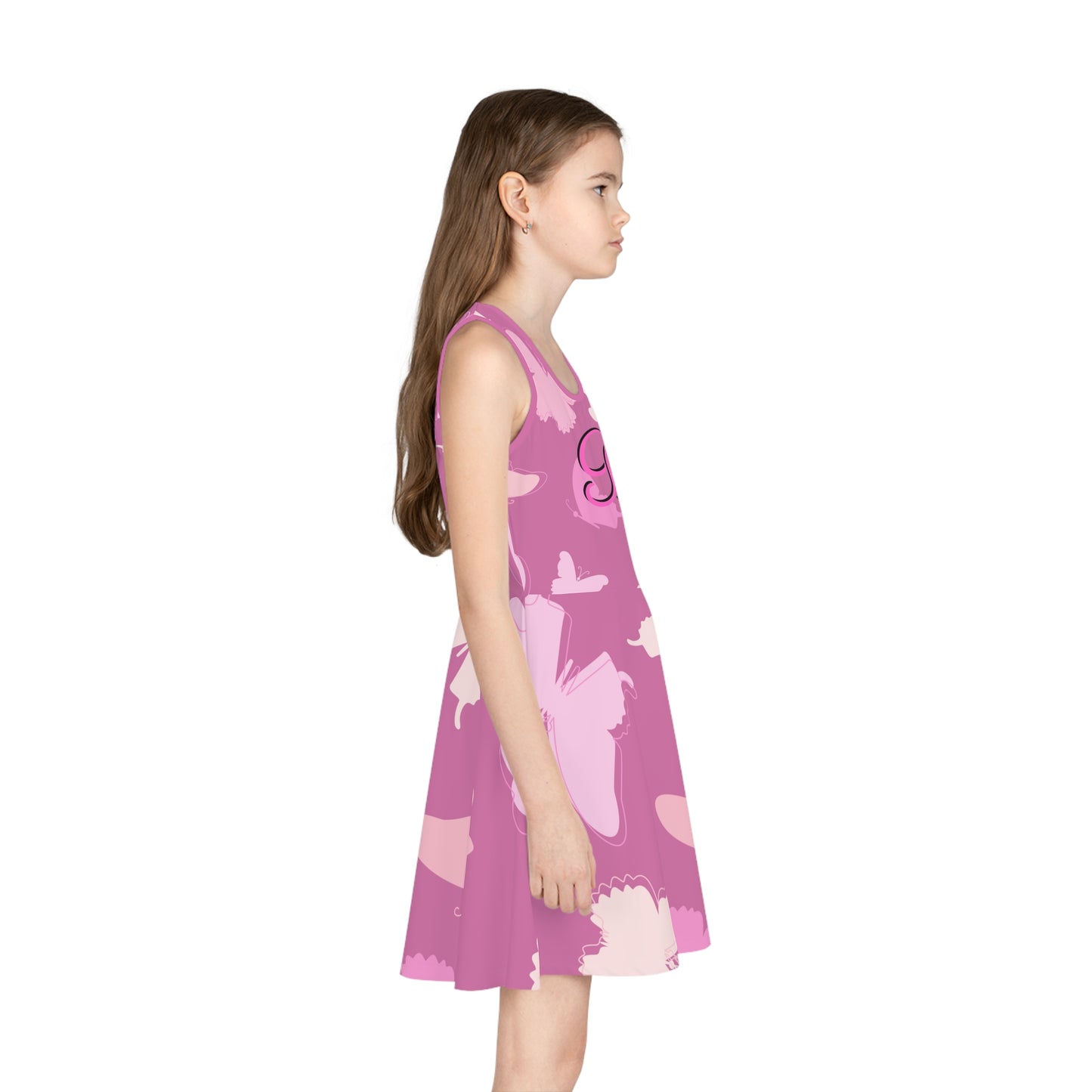 Girls' Princess Soft Purple Butterfly Sleeveless Sundress, Princess Dress for Girls 2T to XL, Cute Butterfly Dress for Toddlers