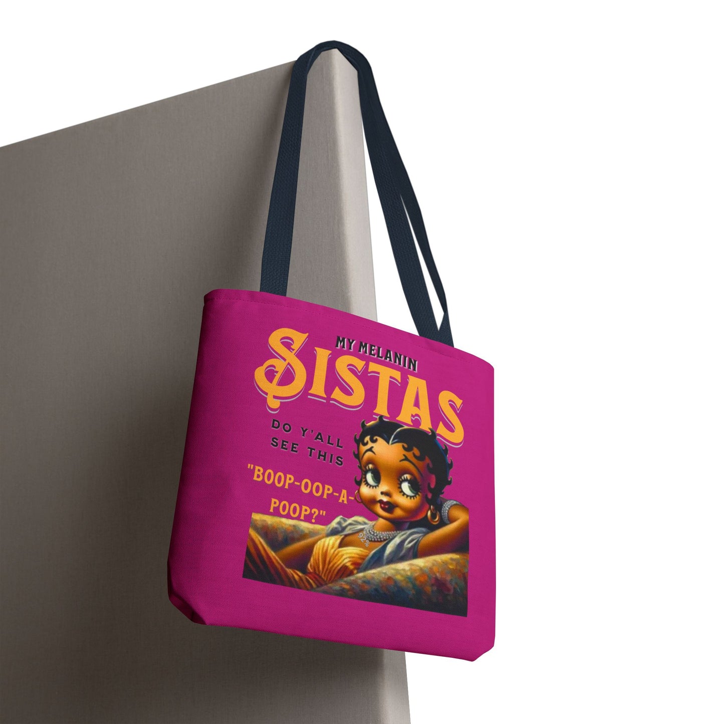 Black Betty Boop Tote Bag, 92 Percent Women Tote Bag, Cute Betty Boop Gift, Pink Betty Boop Tote Bag, Humorous Betty Boop Bag