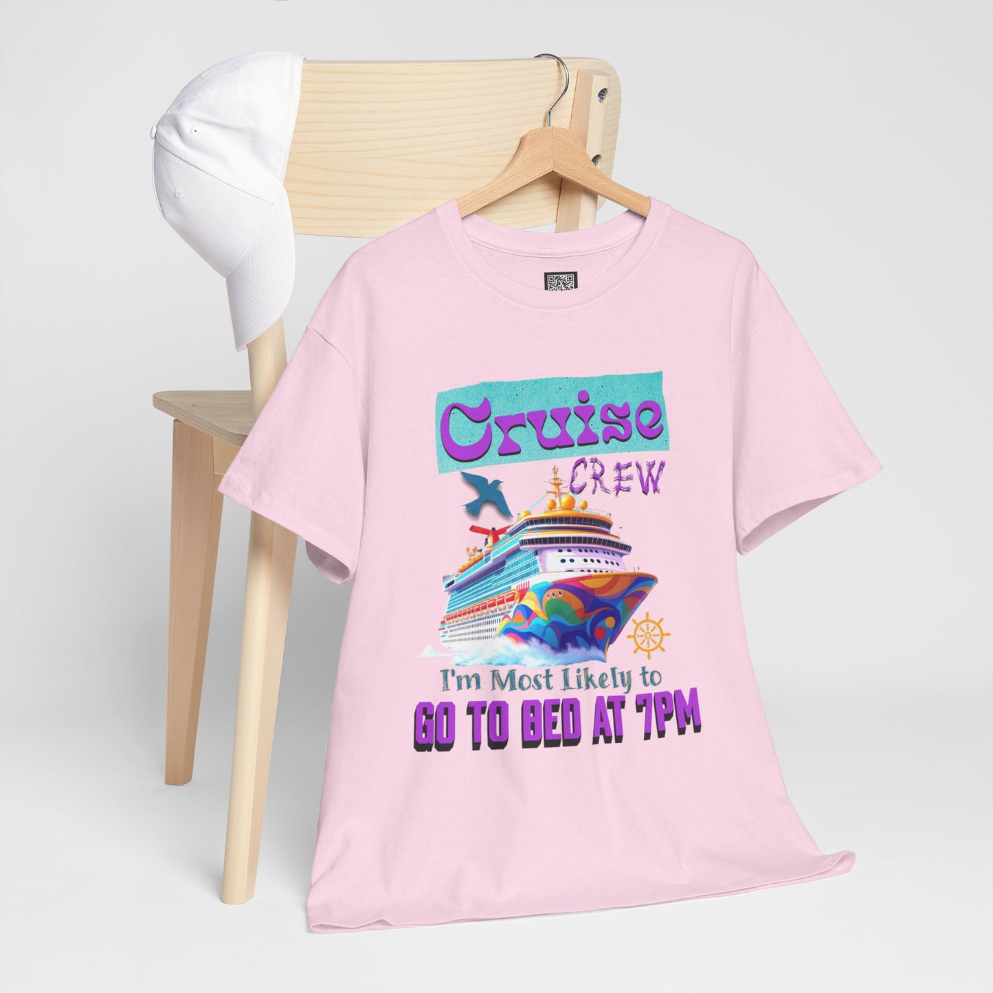 Cruise Crew Unisex Heavy Cotton Tee, Vacation Shirt, Funny Travel Gift, Cruise Enthusiast Apparel, Summer Tee, Sea Adventure Wear
