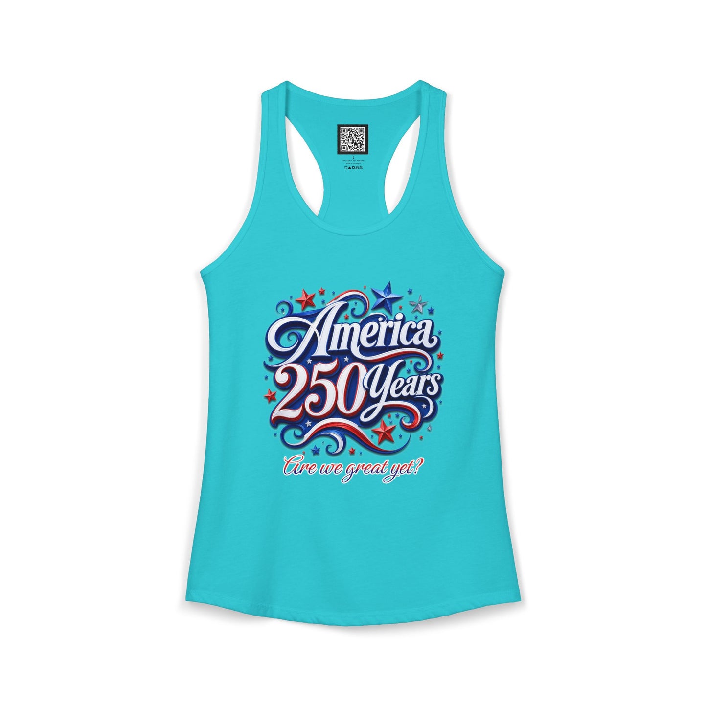 Women's America 250 Year's Racerback Tank 4th of July T-Shirt