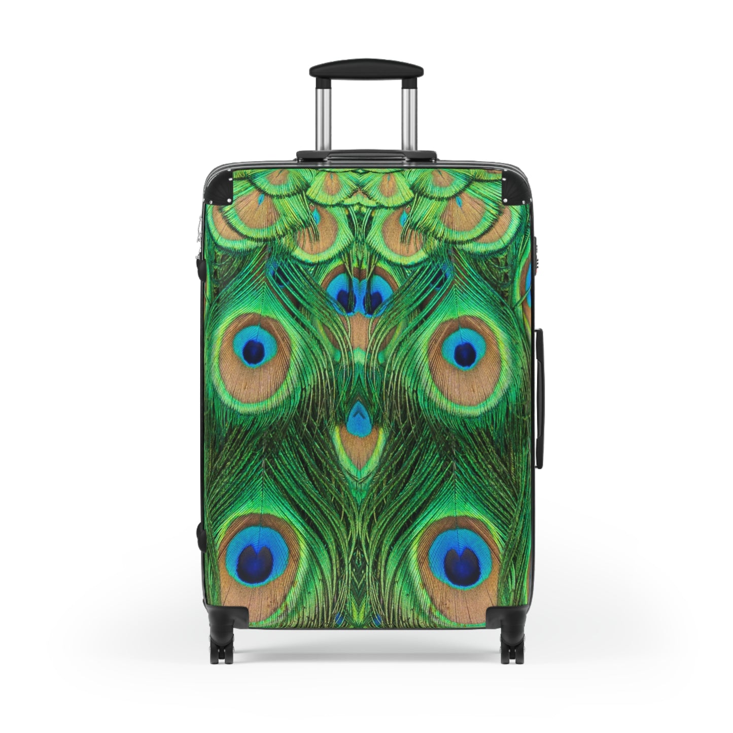Peacock Print Travel Suitcase | Vibrant Luggage for Adventure | Stylish Carry-On for Vacations, Trips, Getaways, and Travel