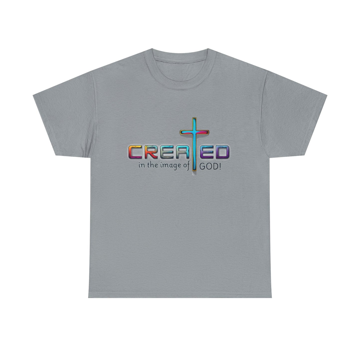 Religious T-Shirt, Inspirational Shirt, Unisex Christian Apparel, Jesus T-Shirt to Motivate, Christian T-Shirt, Created in His Image, God is