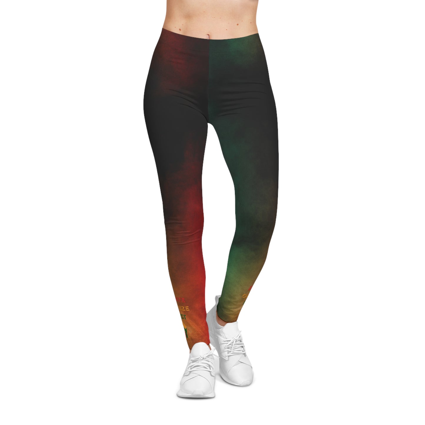 Afrocentric RBG Smoke Leggings — Black History Empowerment Activewear