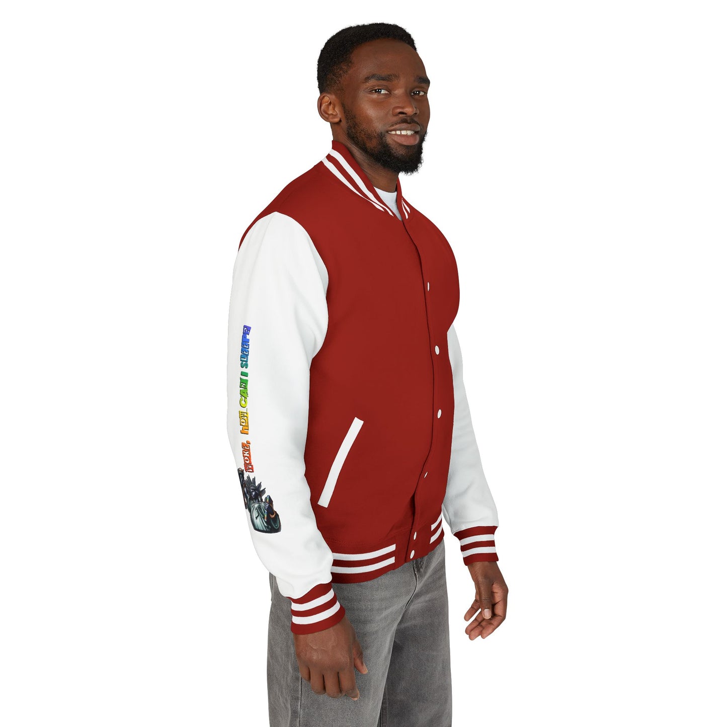Letterman Jacket — 'America' Statue of Liberty Retro Graphic