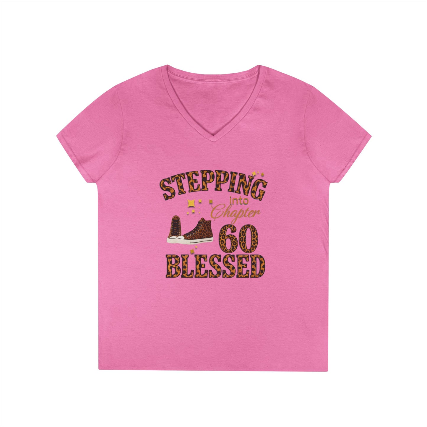 Stepping into Chapter 60 Blessed V-Neck Tee