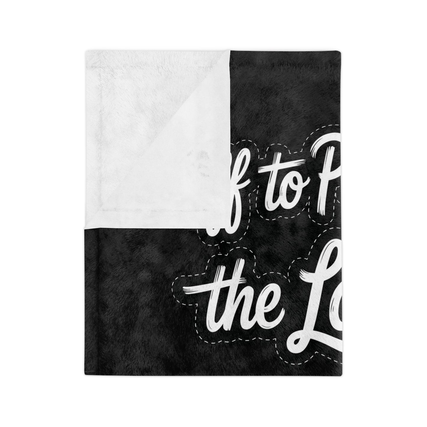 Custom Off to Praise the Lord Velveteen Microfiber Blanket — Christian Dog on Red Scooter