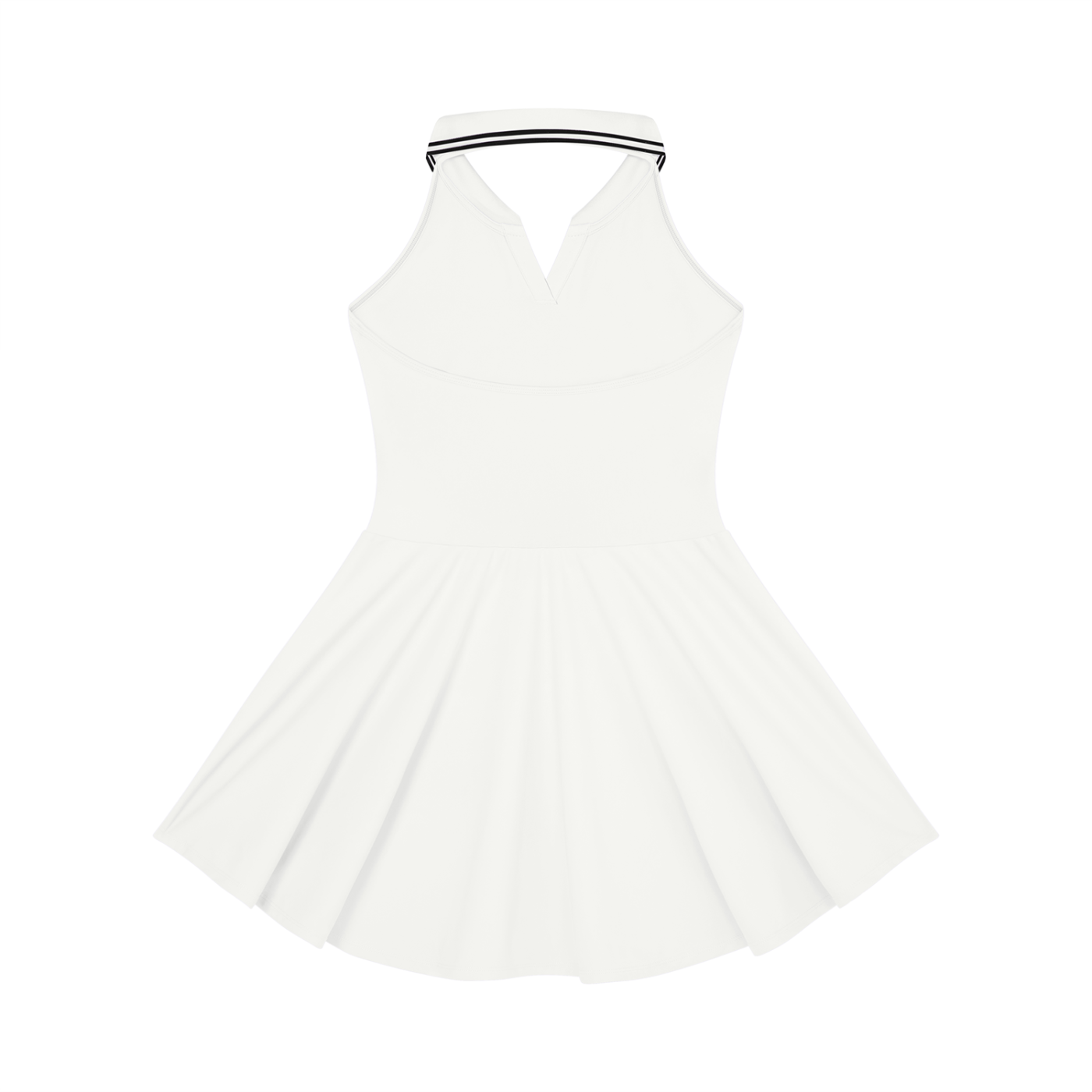 "Game, Set, Match" Women's Collared Halter A-Line Tennis Dress