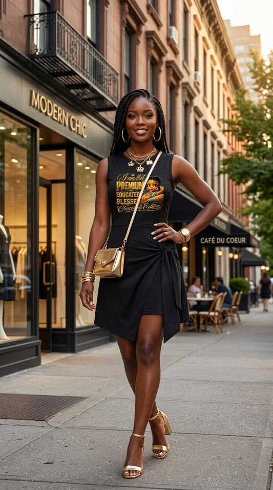 Women's Melanin Betty Boop A-Line Sleeveless Backless Dress – Skinny Crop