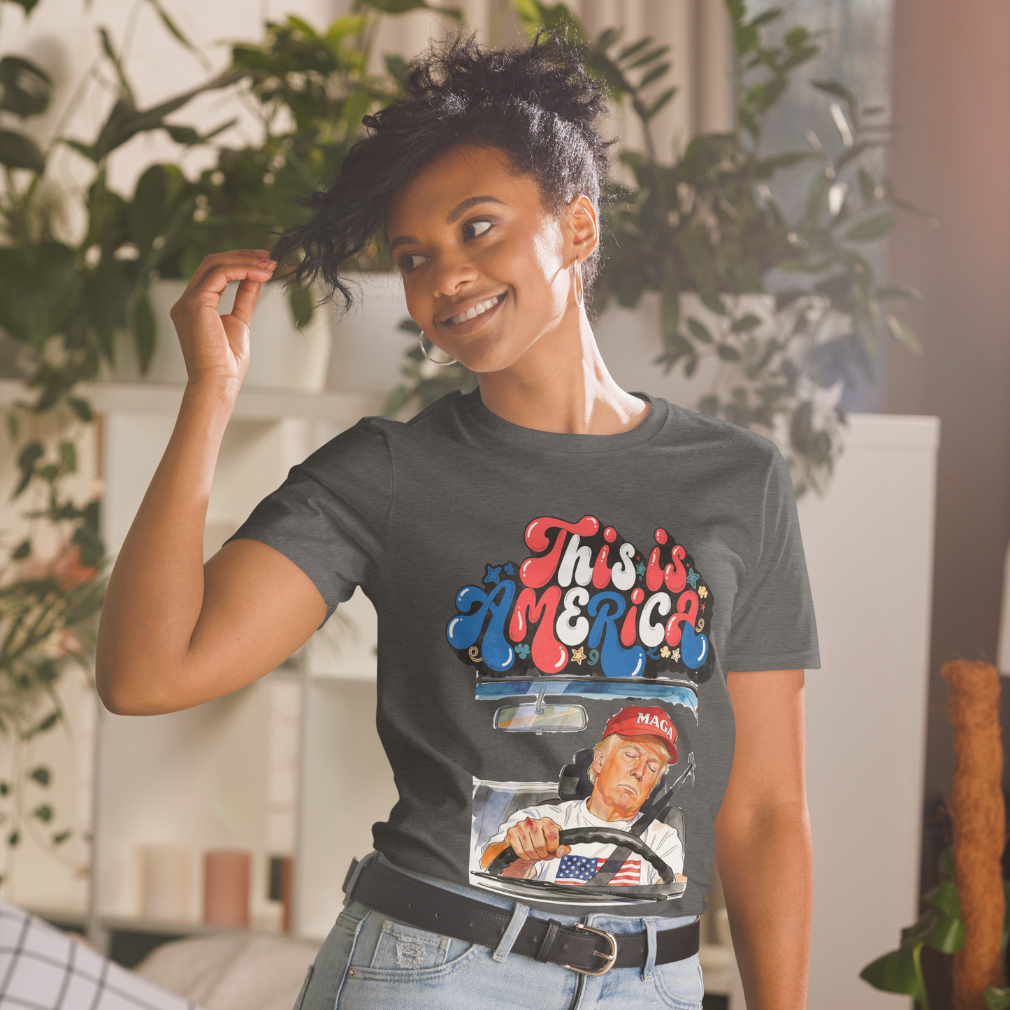 "DJT Asleep at the Wheel" Unisex Graphic T-Shirt