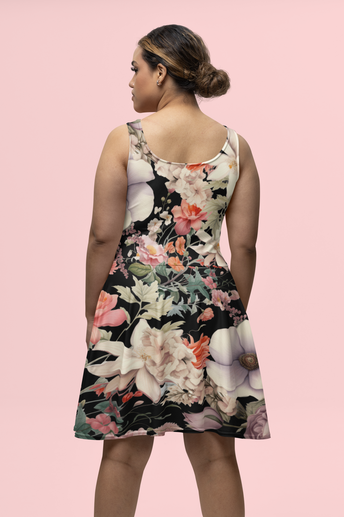 Floral Women's Skater Dress - Summer Style, Casual Outing, Garden Party, BoHo Spring Fashion, Bohemian Floral Dress