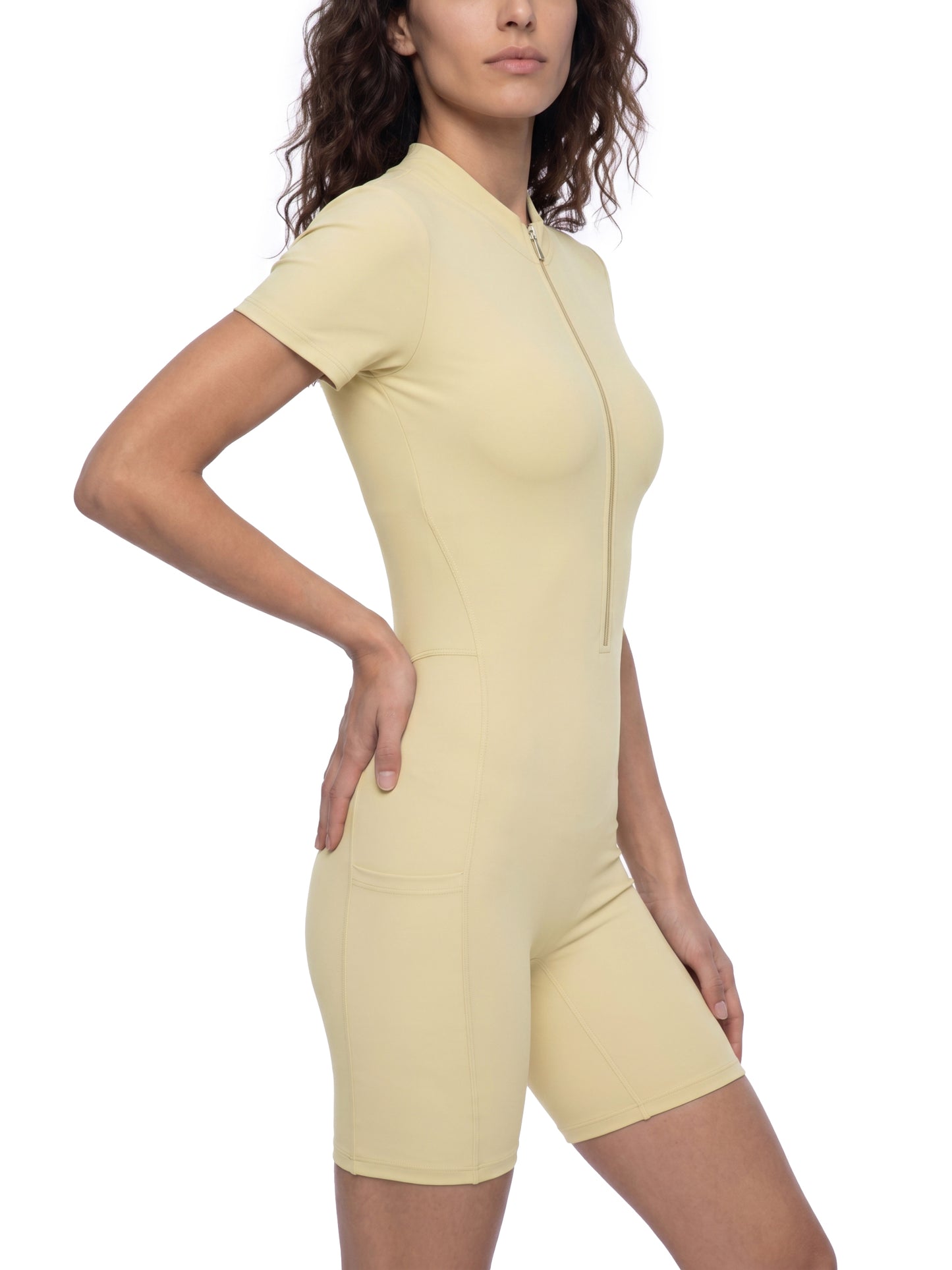 "I'm One Of One" Women's Quarter-Zip Short Sleeve Romper