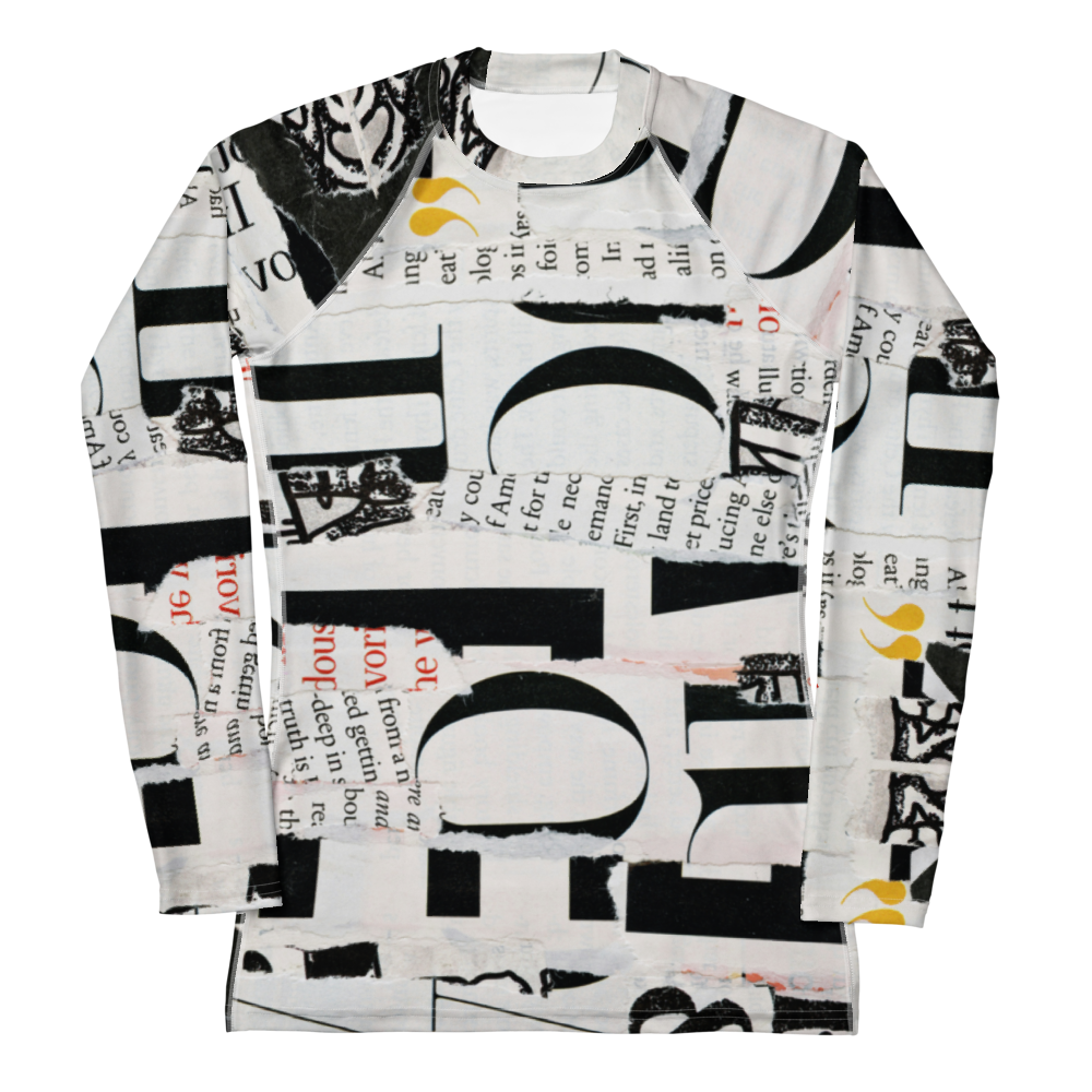 BLACK & WHITE LUXE” – High-Fashion Women's Rash Guard