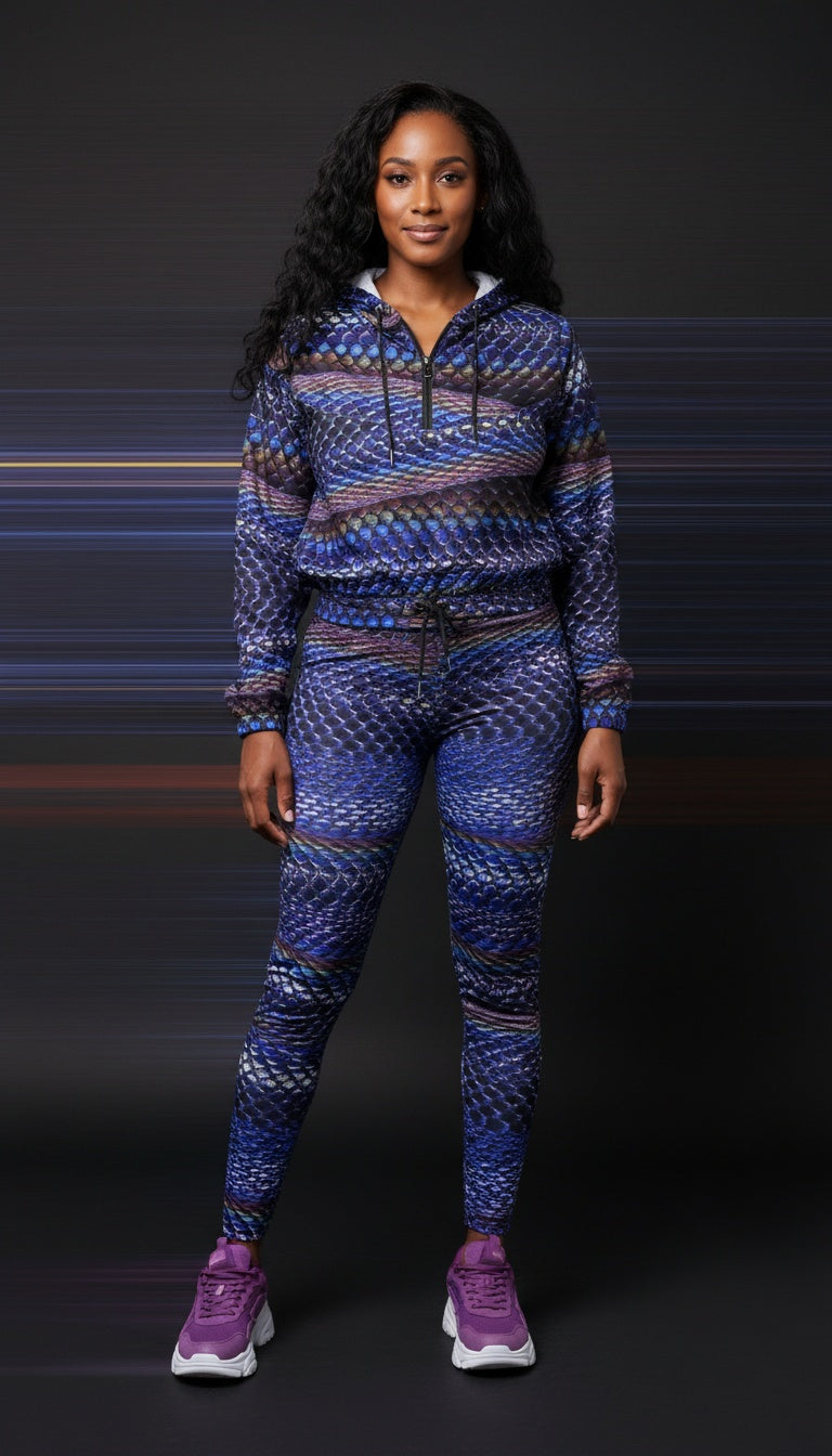 Snake Print Leggings with Pockets