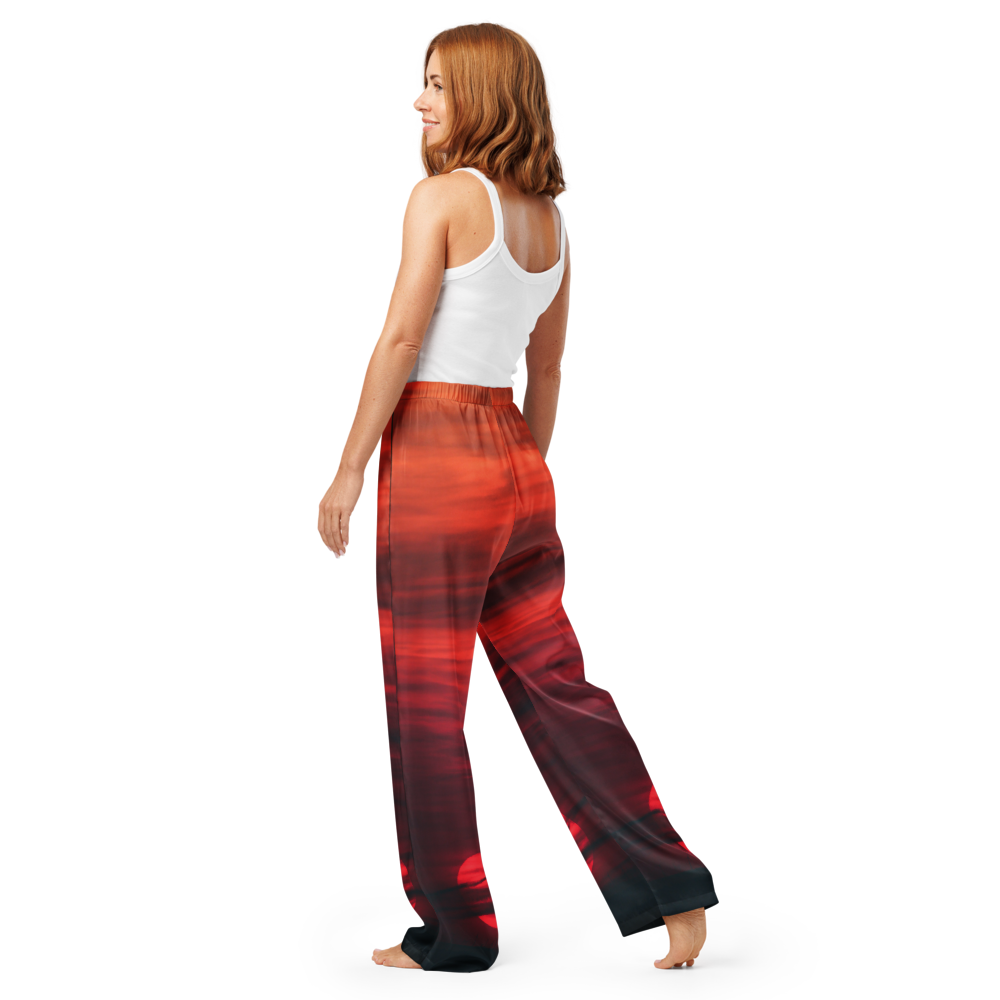 Women’s Red Sunscape Pajama Pants