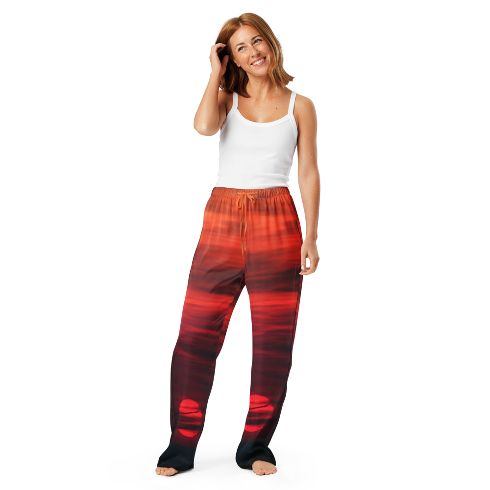 Women’s Red Sunscape Pajama Pants
