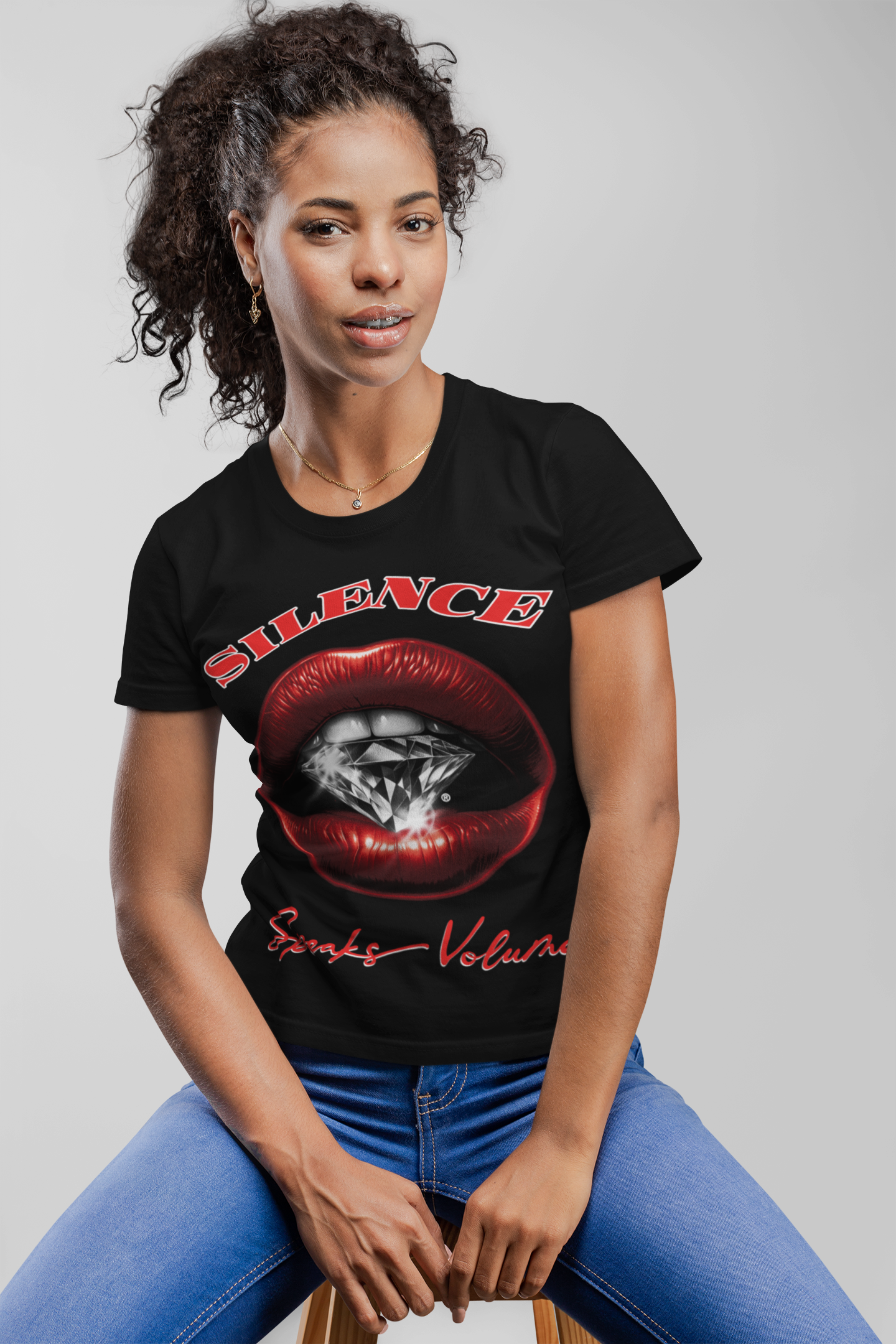 Statement Graphic Tee, Silence Speaks Loud Fashion Style, Trendy Urban Wear, Perfect for Parties, Unique Gift Idea, Casual Outfit Essential