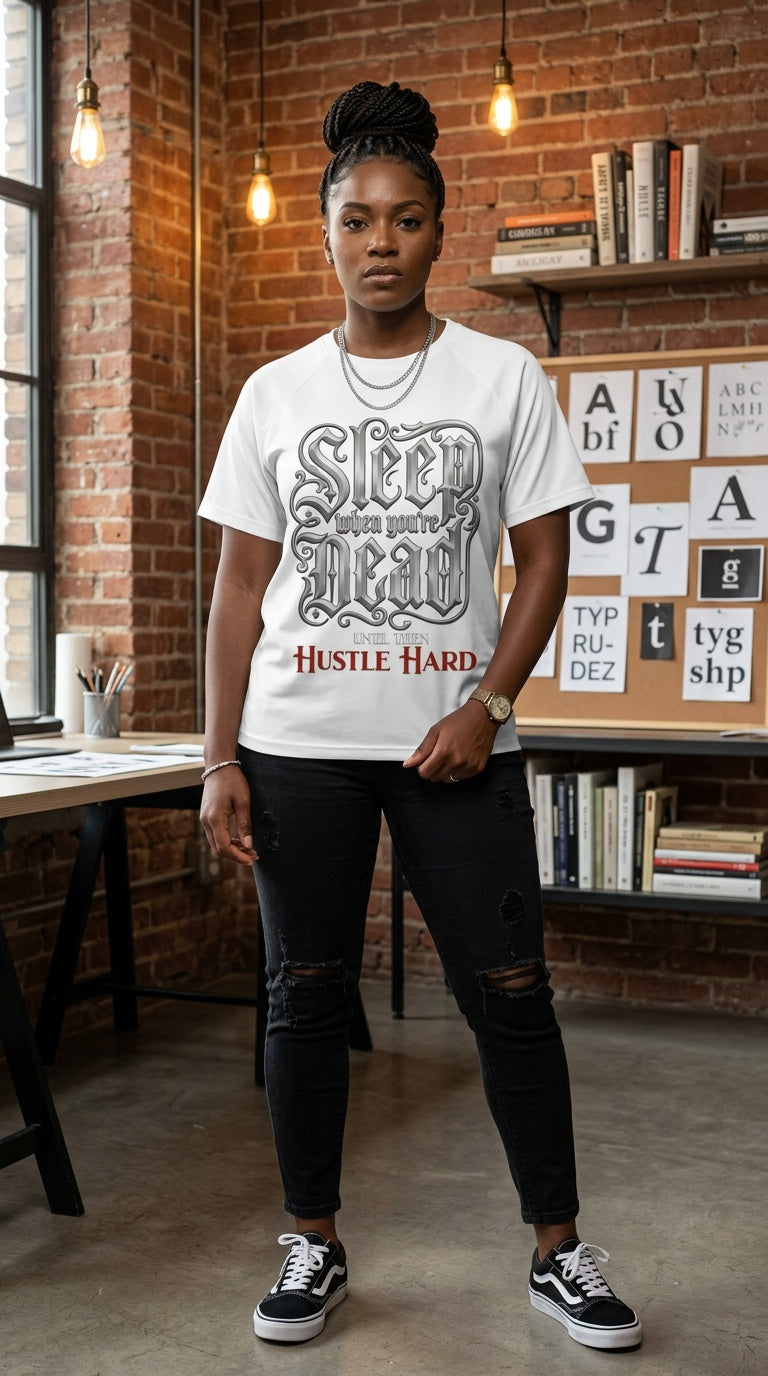 "Sleep When Dead" Unisex Raglan Sleeve Performance Graphic Tee