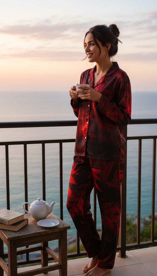 Women’s Red Floral Pajama Pants