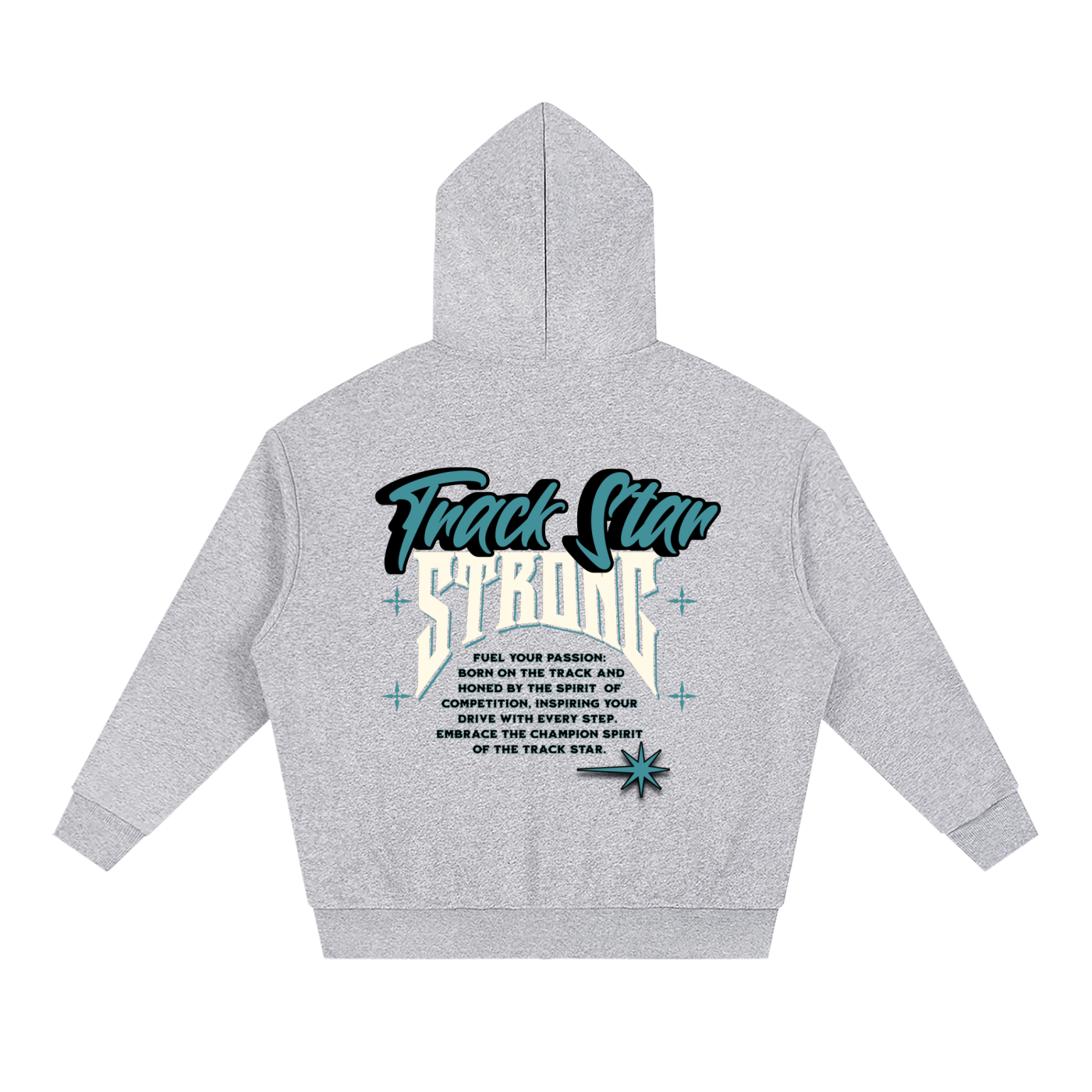 "Track Star" Unisex Full-Zip Drop Shoulder Hoodie