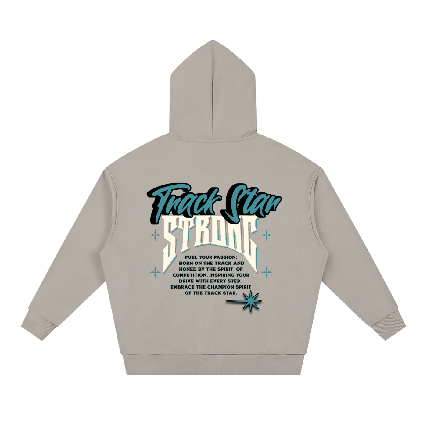 "Track Star" Unisex Full-Zip Drop Shoulder Hoodie