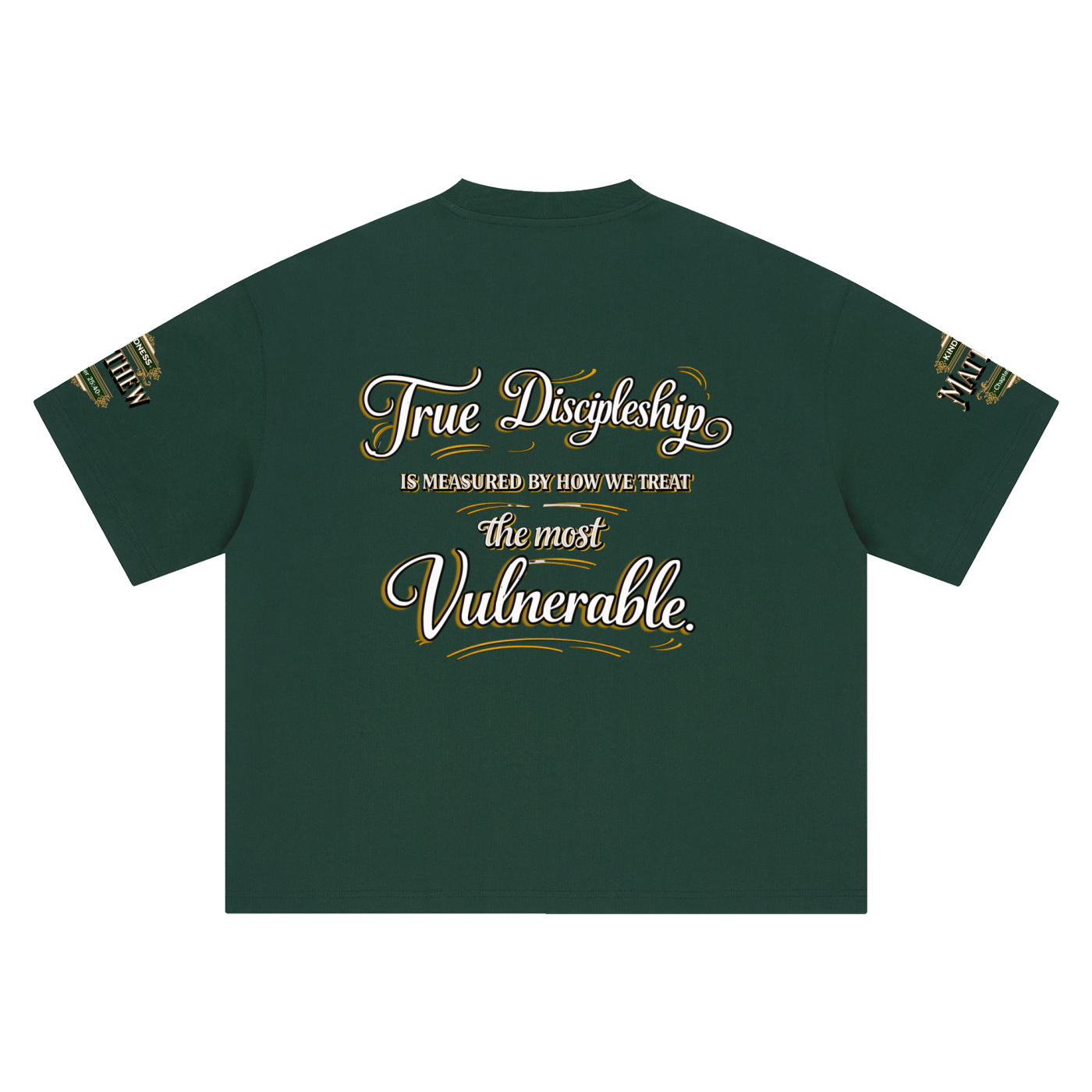 Kindness Matthew 25:40 – Unisex Heavyweight Boxy Oversized Graphic T-Shirt