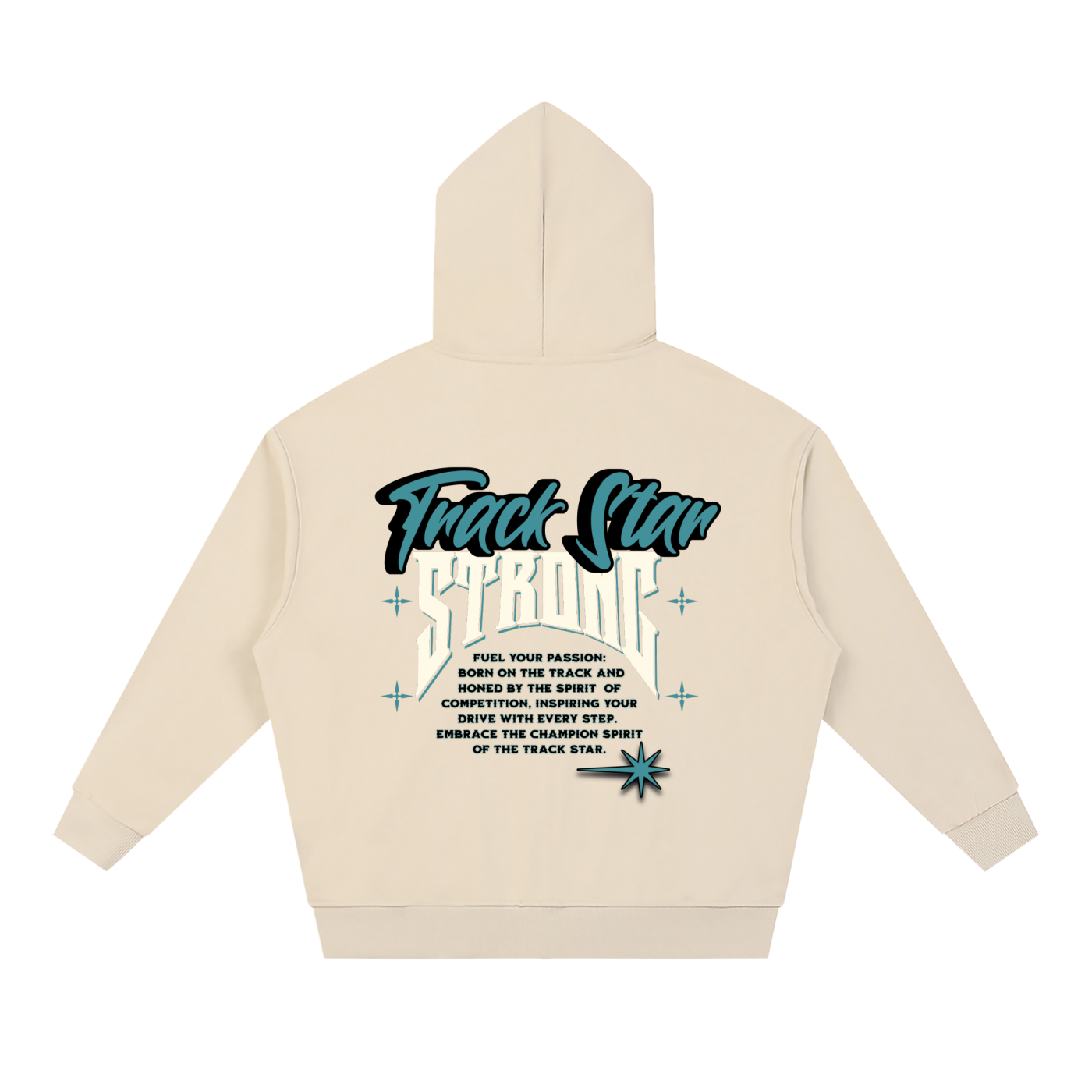 "Track Star" Unisex Full-Zip Drop Shoulder Hoodie