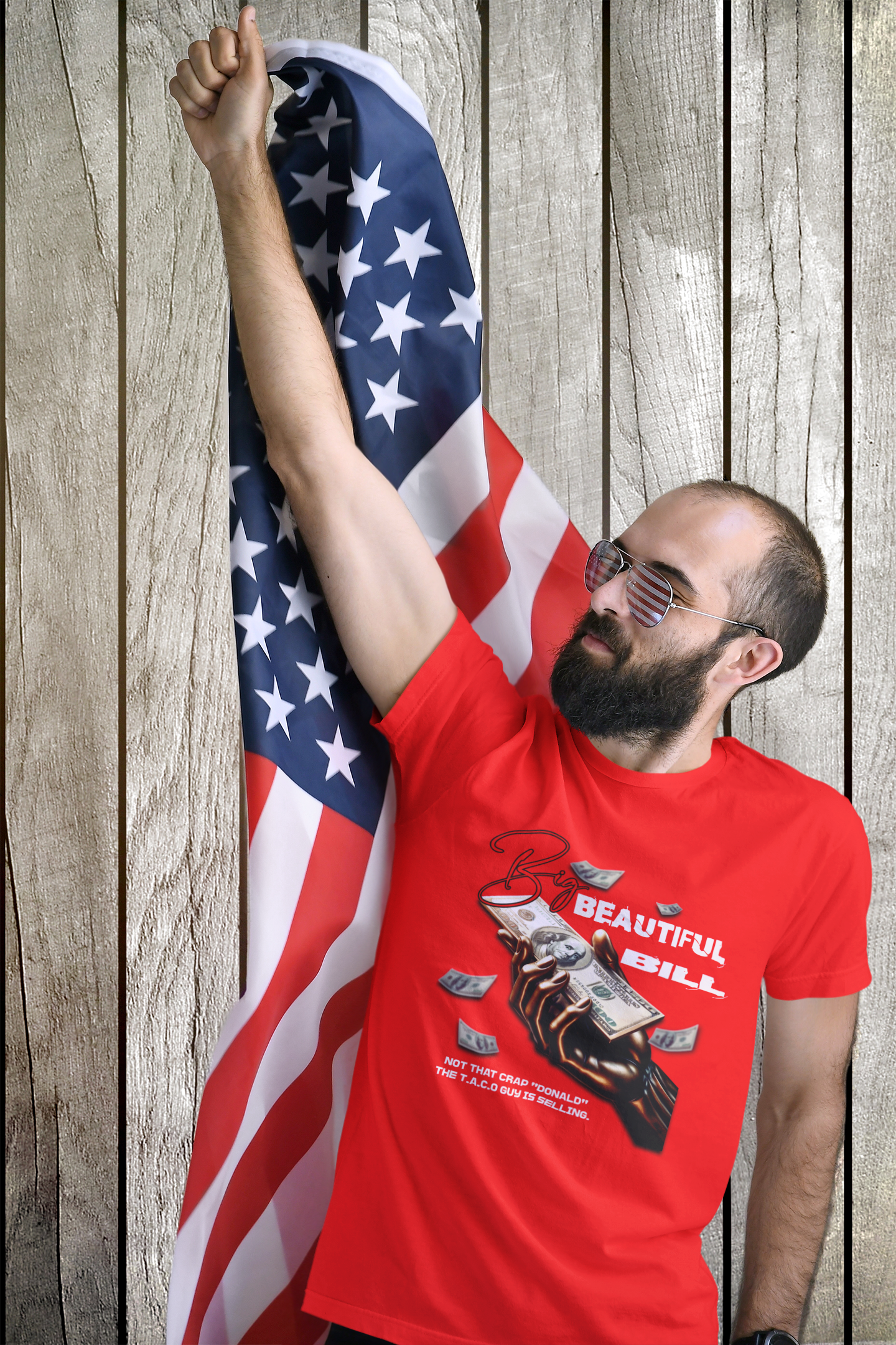 The T.A.C.O Guy: Big Beautiful Bill T-Shirt, The Only Big Beautiful Bill Shirt, No Kings and Hands Off Protest Shirts, Money Falling Shirt