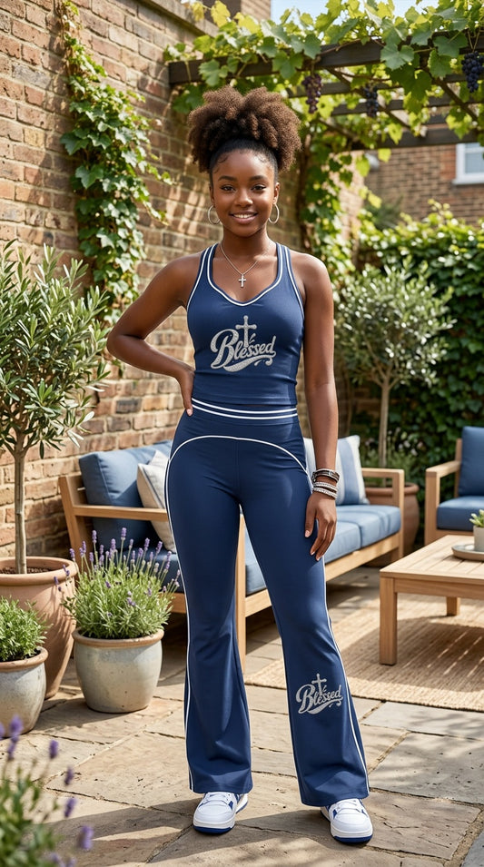 Women's Blessed Topstitching Yoga Tank Top – Sleeveless Activewear