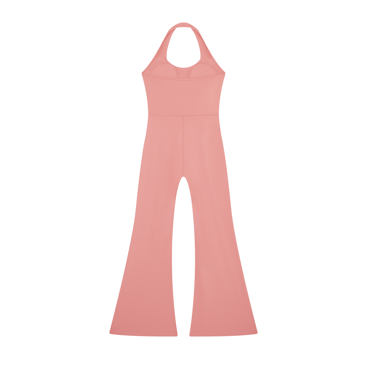 Women's Halter Flared Jumpsuit – Sleeveless Bodycon Maxi Jumpsuit for Gym, Casual & Holiday Wear