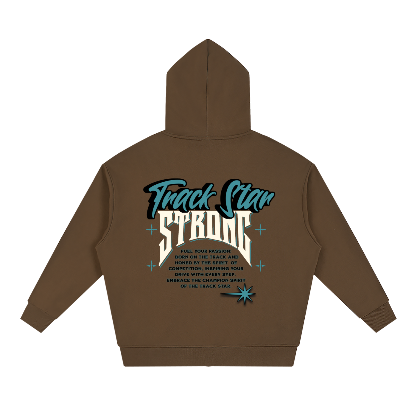 "Track Star" Unisex Full-Zip Drop Shoulder Hoodie