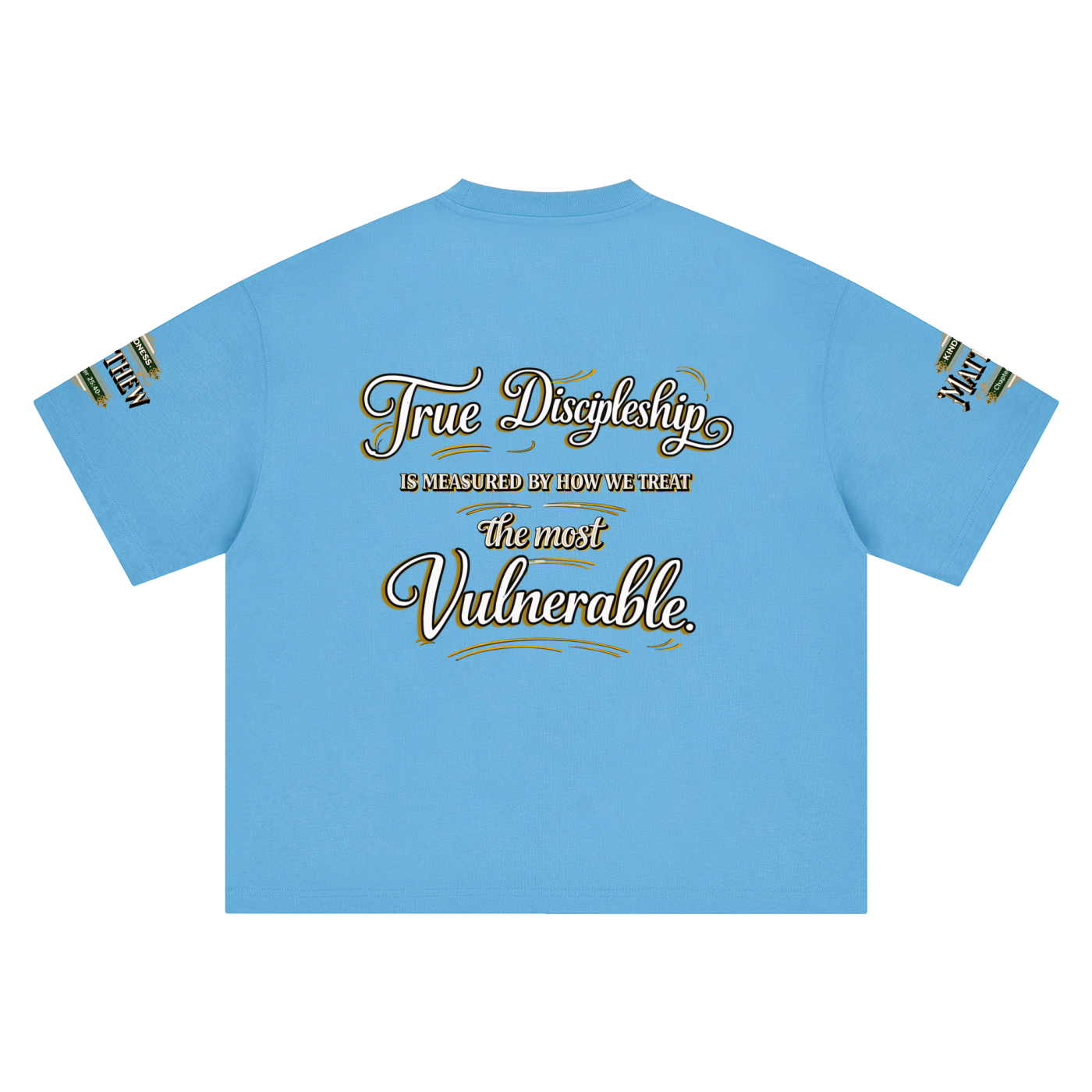Kindness Matthew 25:40 – Unisex Heavyweight Boxy Oversized Graphic T-Shirt