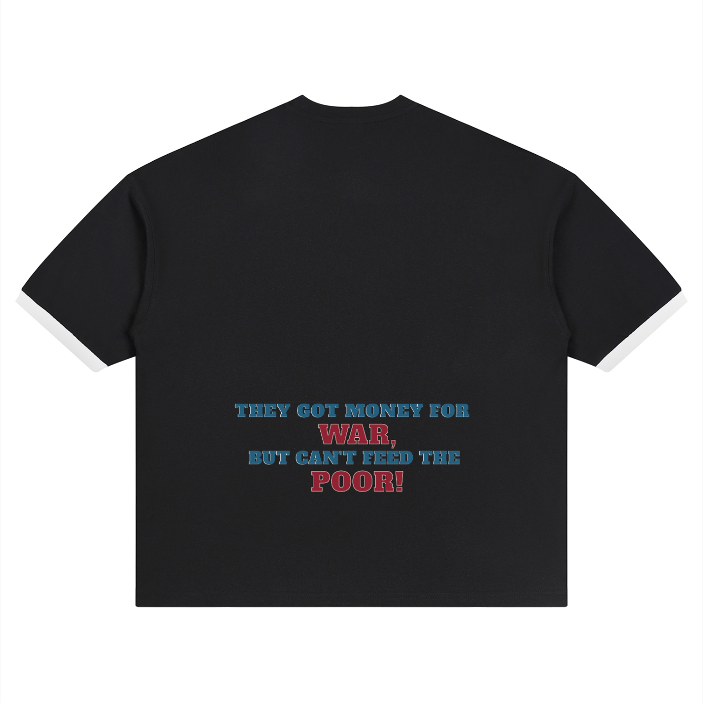 2Pac Unisex Color Block Drop Shoulder T-Shirt