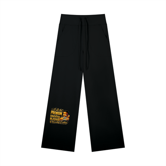 Women's Melanin Betty Boop High Rise Straight Leg Yoga Pants – Activewear