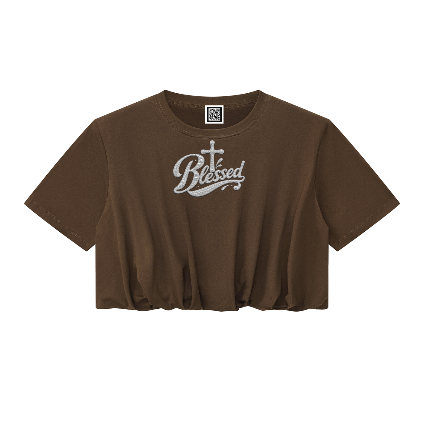 Women’s Crop Bubble Hem T-Shirt
